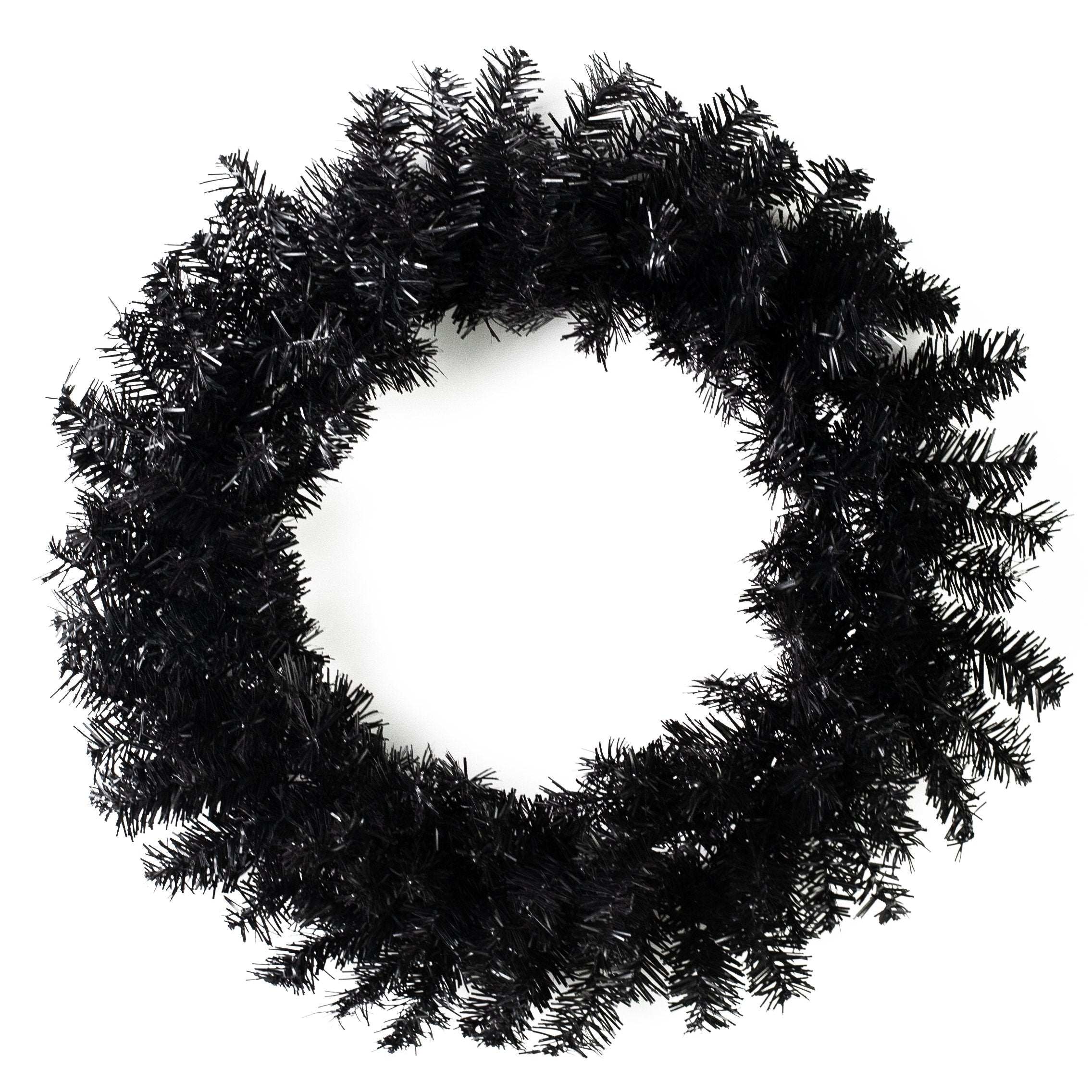 24" Pine Wreath: Black Item Number: XX962202
