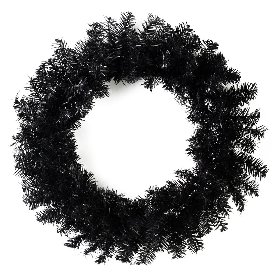 24" Pine Wreath: Black Item Number: XX962202