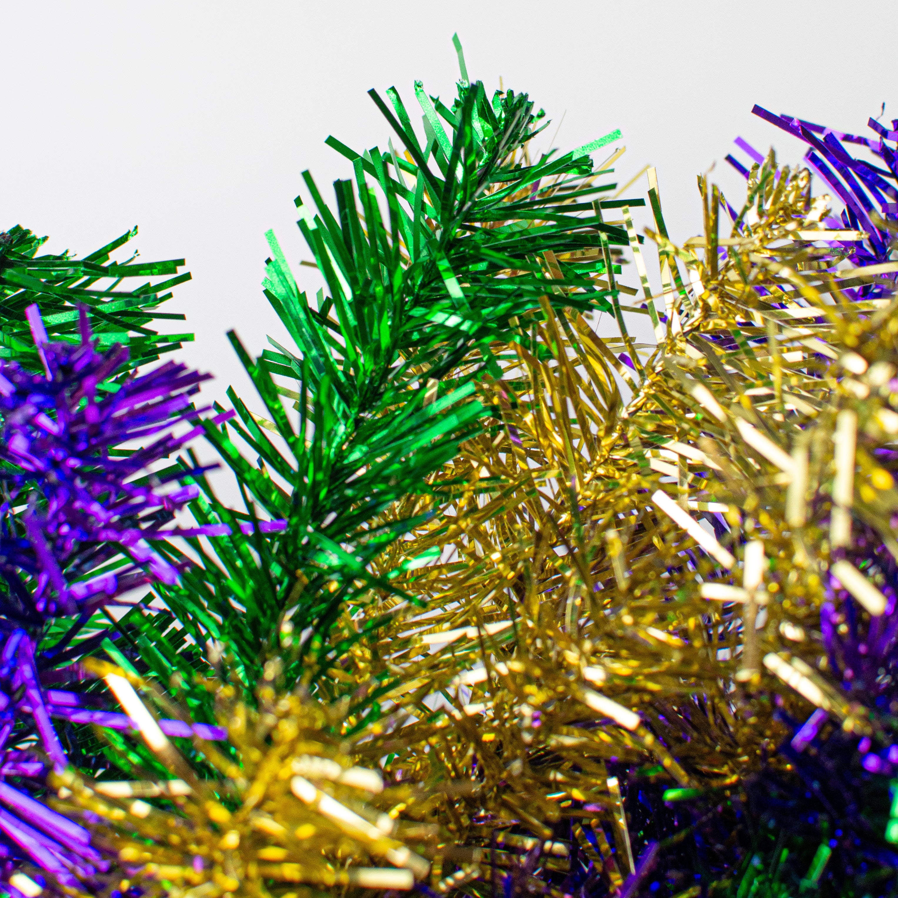 24" Pine Wreath: Mardi Gras detail photo 3