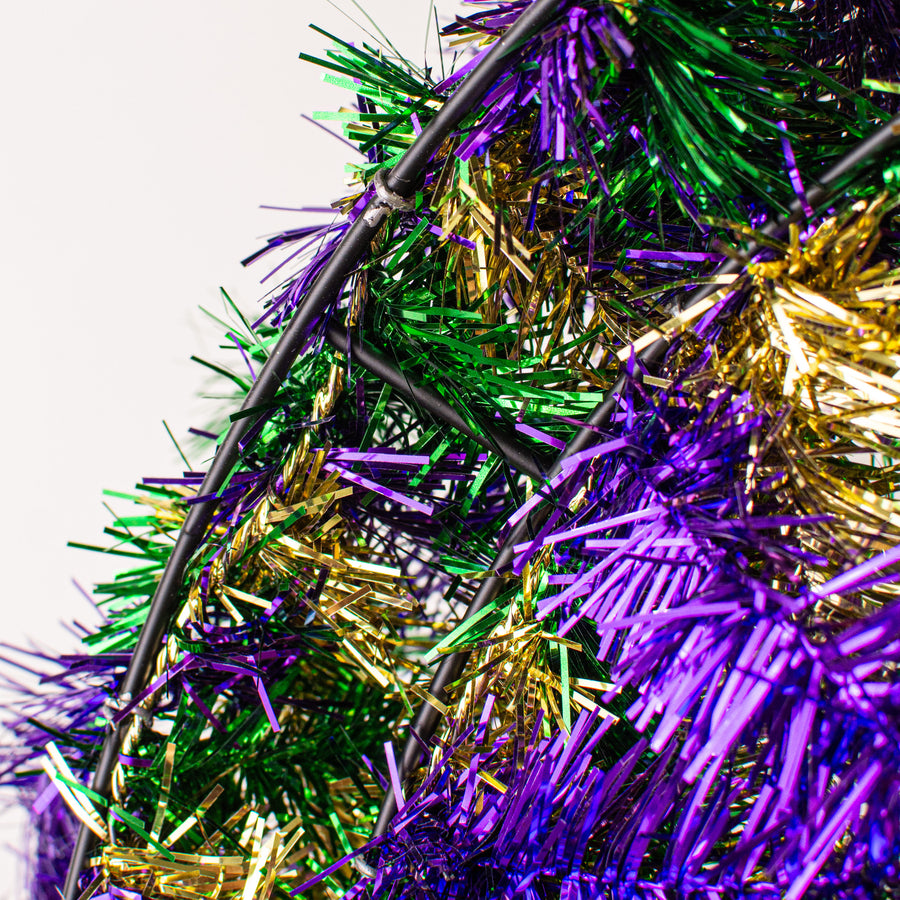 24" Pine Wreath: Mardi Gras detail photo 4