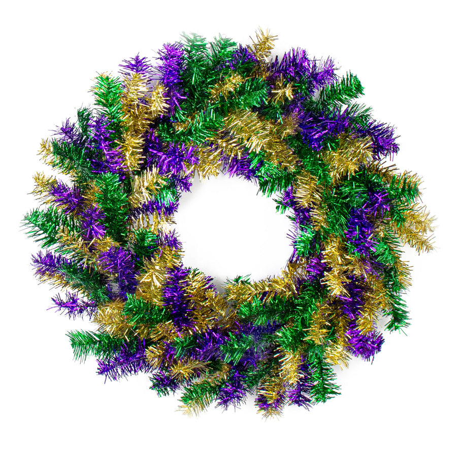 24" Pine Wreath: Mardi Gras Item Number: XX9292