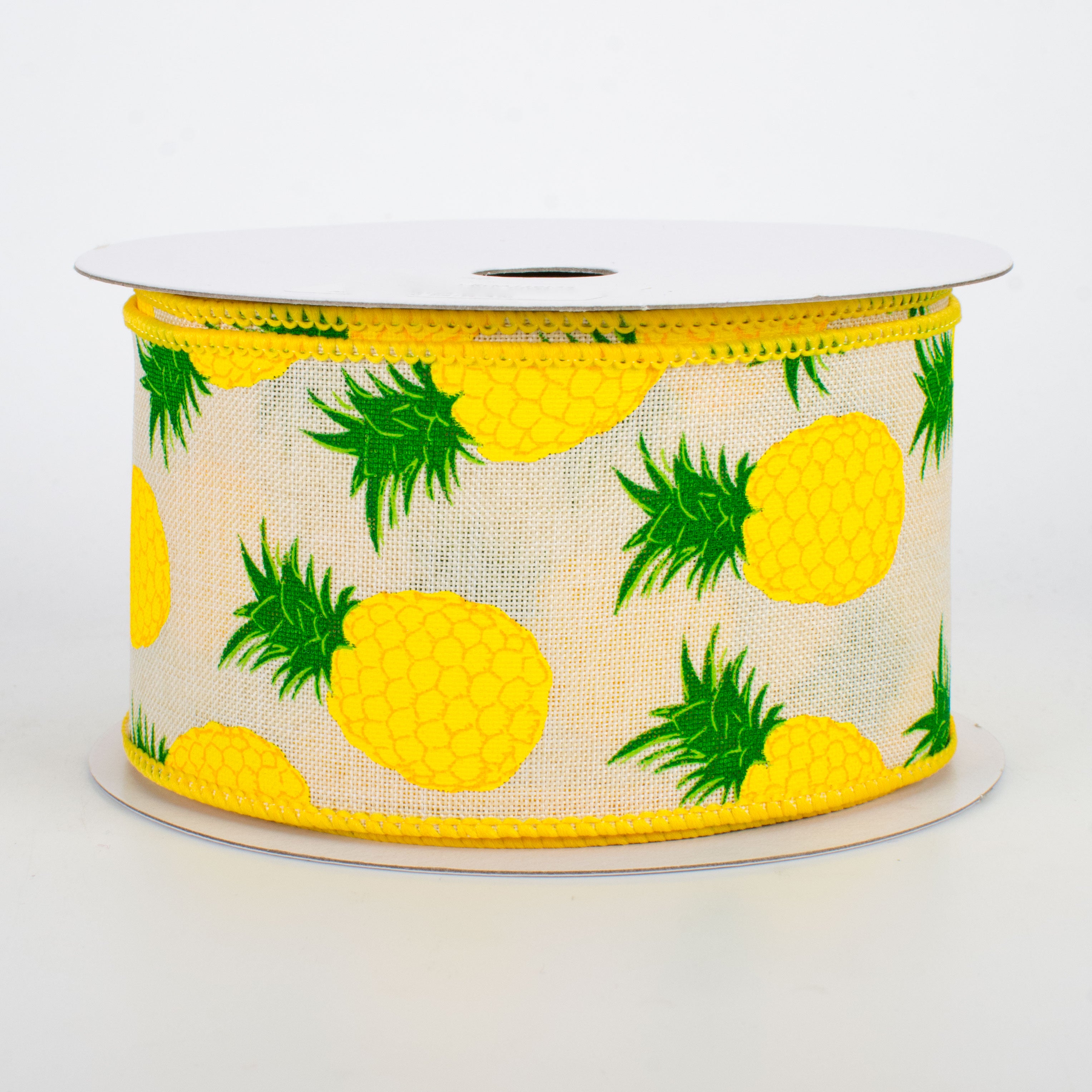 2.5" Pineapples Ribbon: Cream (10 Yards)