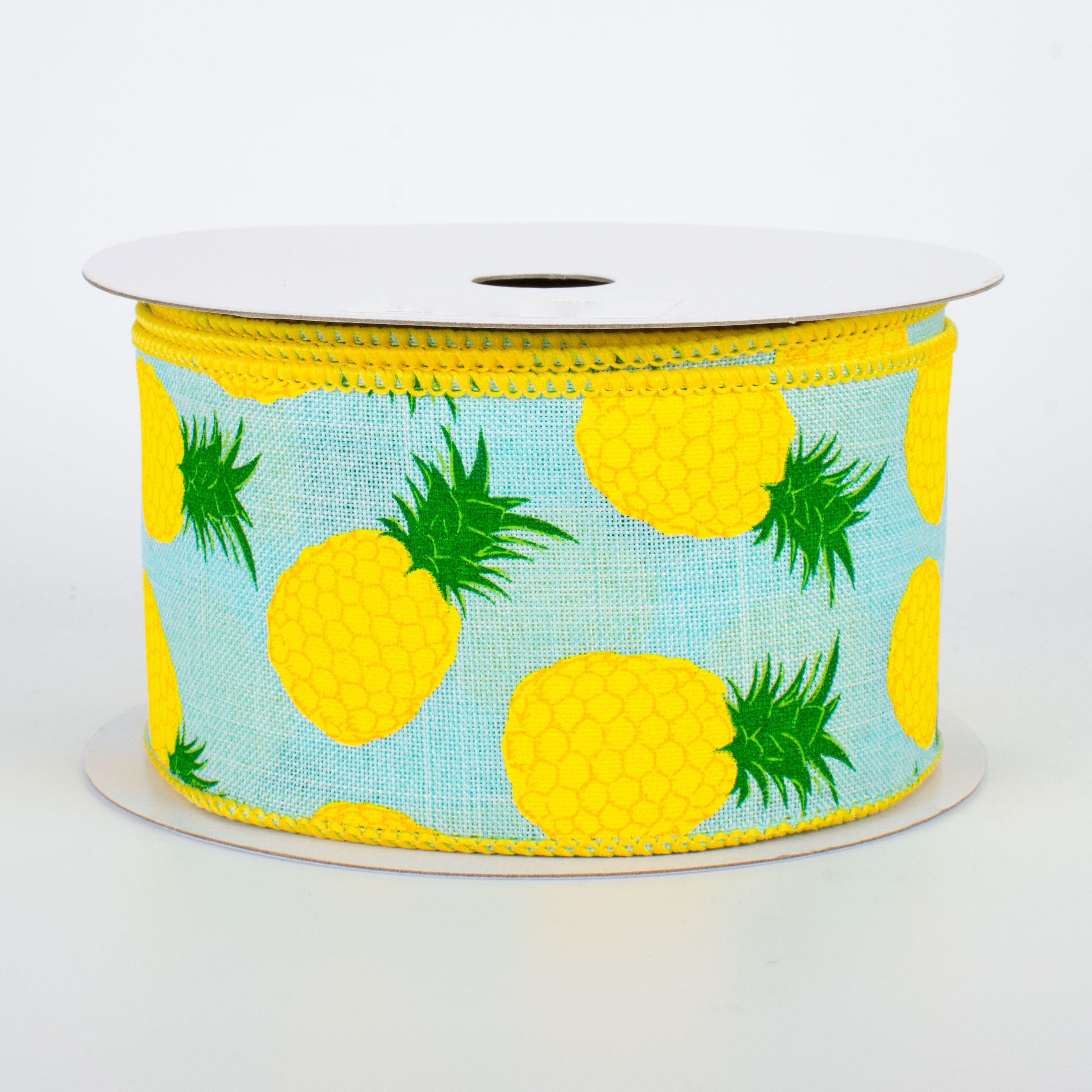 2.5" Pineapples Ribbon: Robin's Egg Blue (10 Yards)