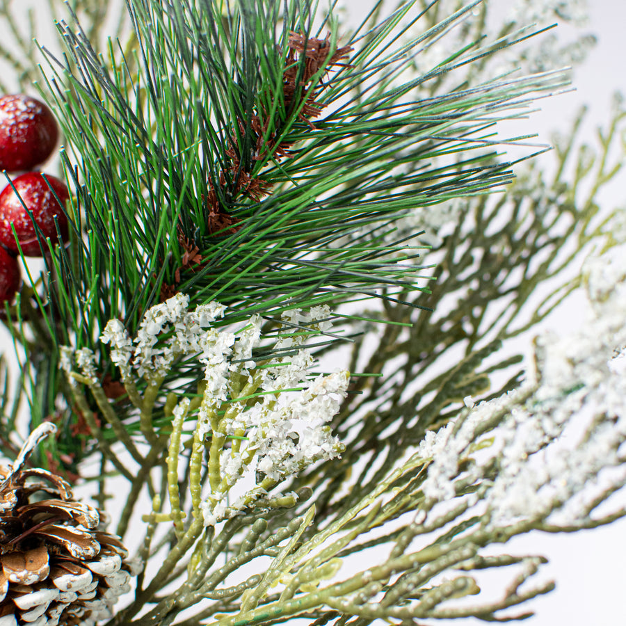 18" Pinecone, Berry, Cedar Mix Spray detail photo 4
