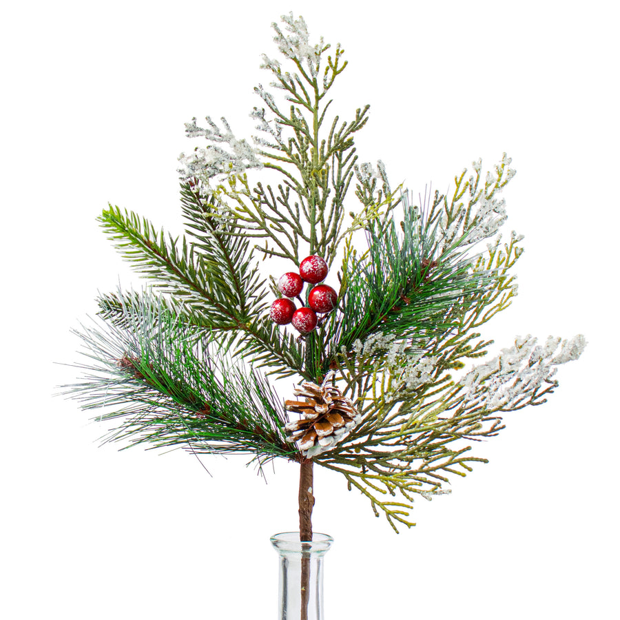 18" Pinecone, Berry, Cedar Mix Spray Item Number: 85878SP18
