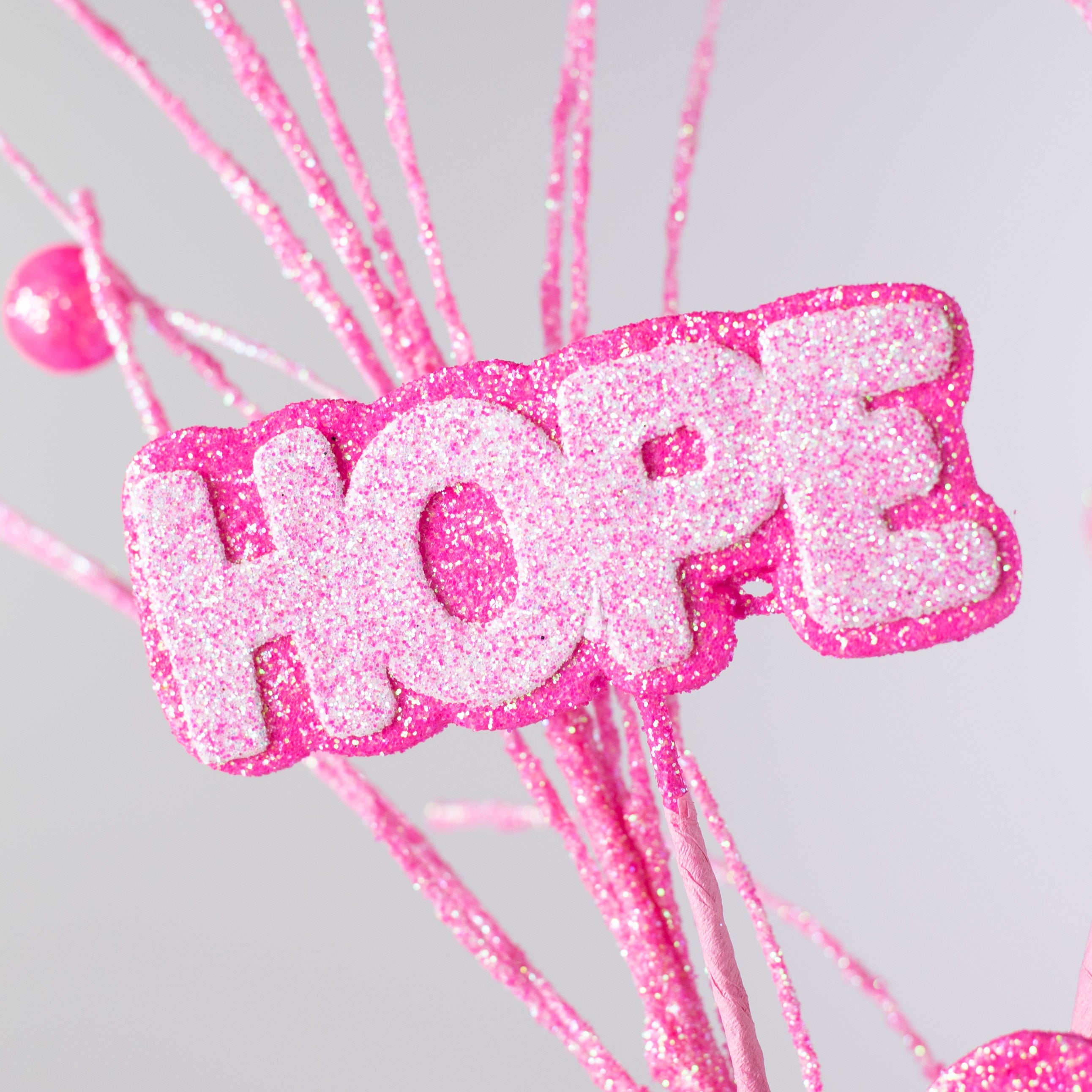 30" Pink Glitter Breast Cancer Awareness Spray Lifestyle Photo