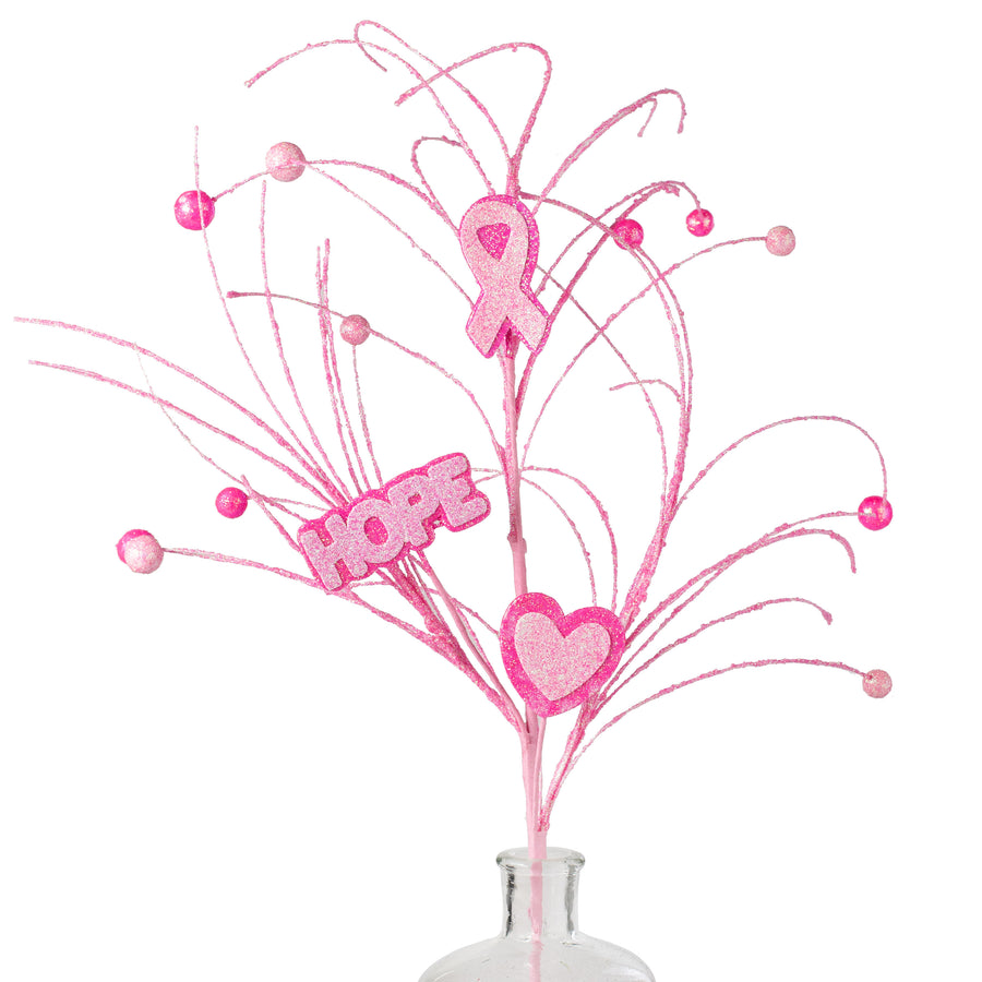 30" Pink Glitter Breast Cancer Awareness Spray Item Number: MN0018