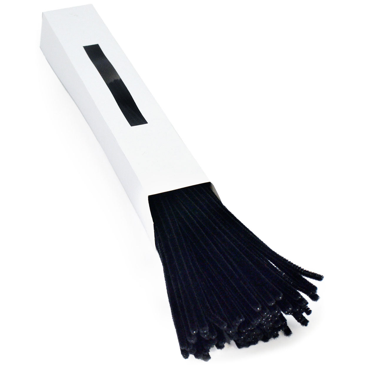 12" Pipe Cleaner Stems: 6mm Chenille Black (100) Item Number: MA200102