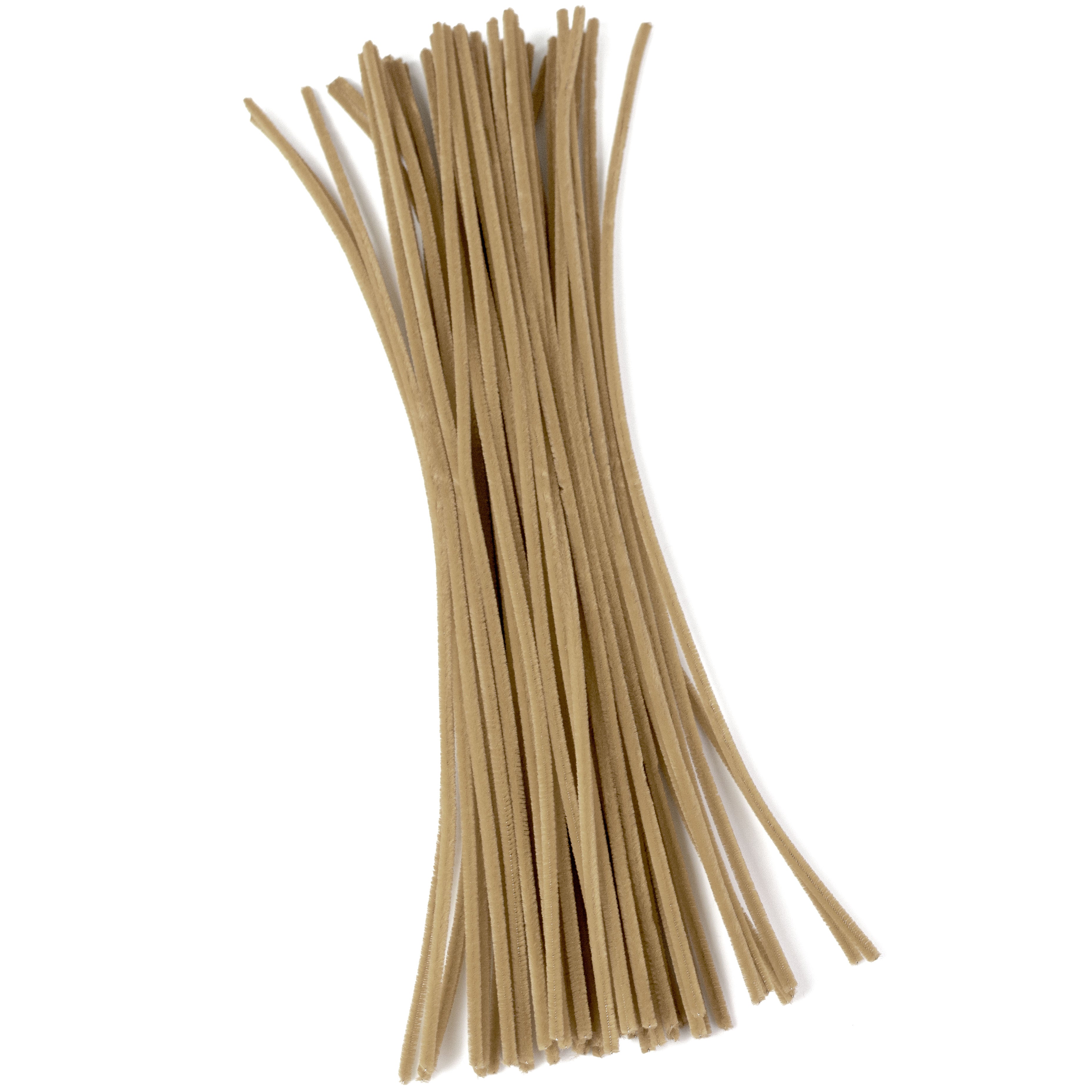 20" Pipe Cleaner Stems: 6mm Chenille Burlap (50) Item Number: MA200231