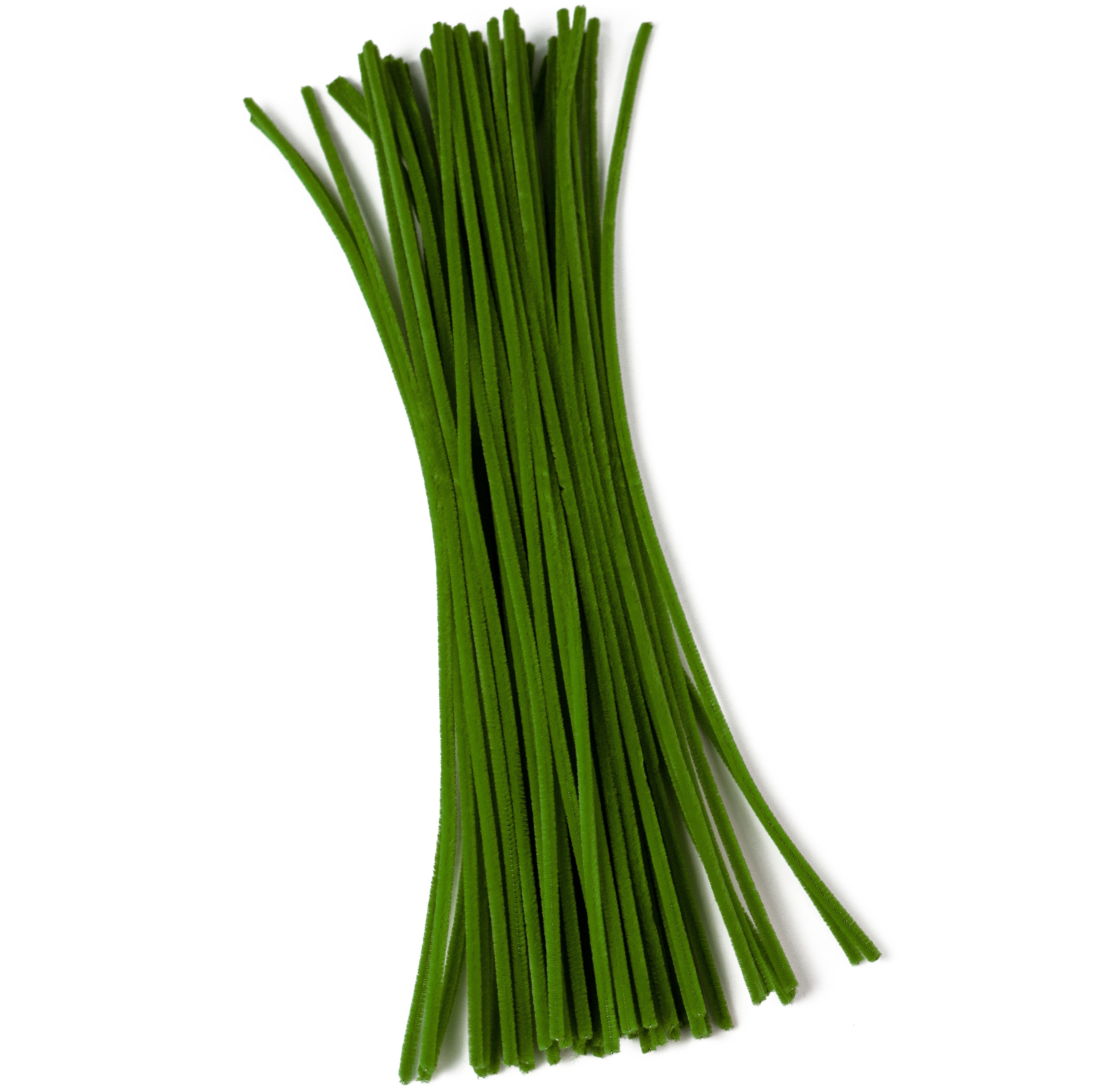 20" Pipe Cleaner Stems: 6mm Chenille Moss Green (50) Item Number: MA200230