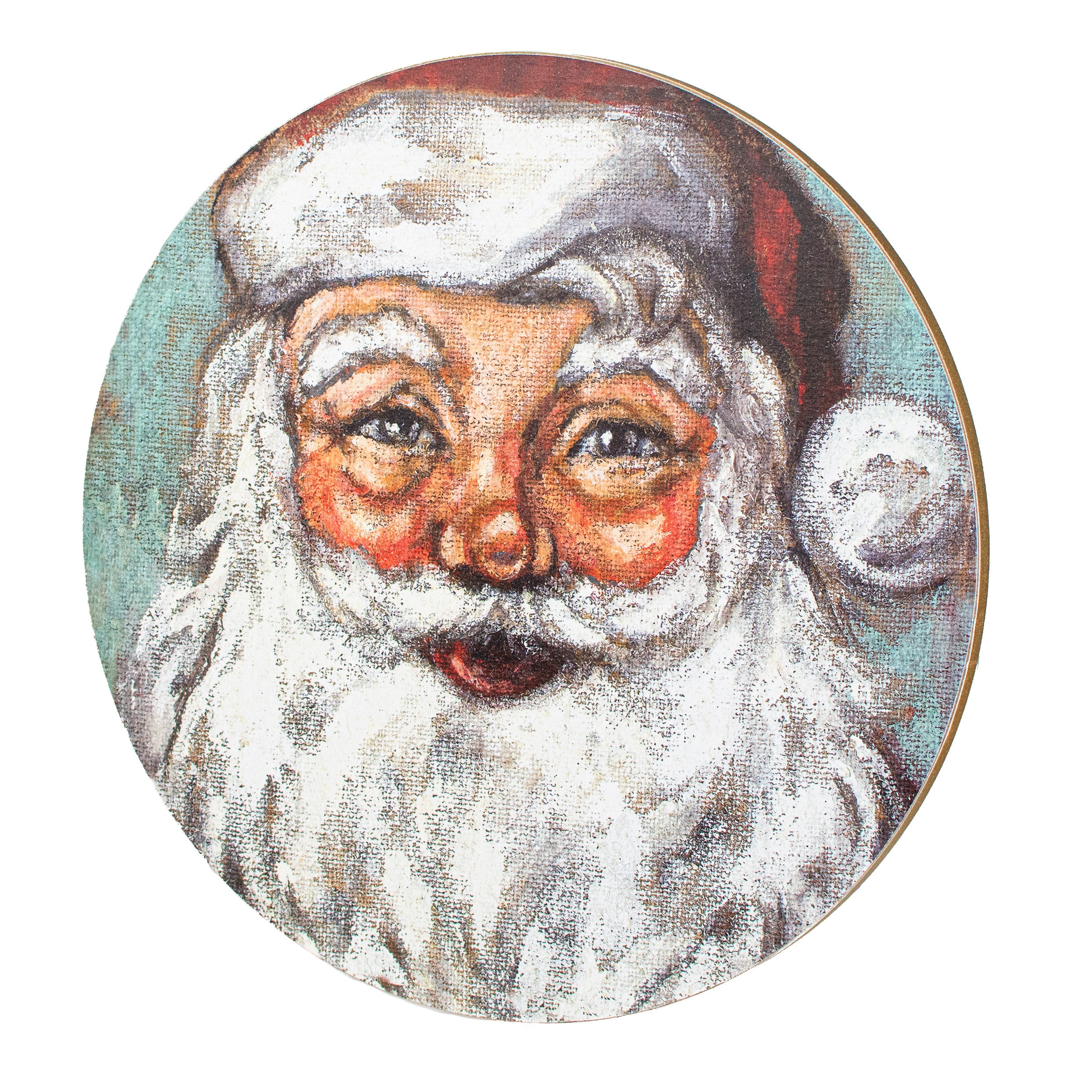 10" Wreath Insert: Smiling Santa