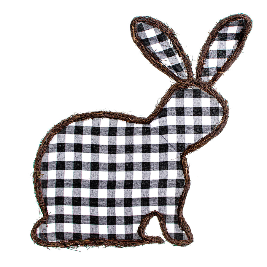 22" Plaid Bunny Grapevine Hanger Item Number: 62912GINGHAM