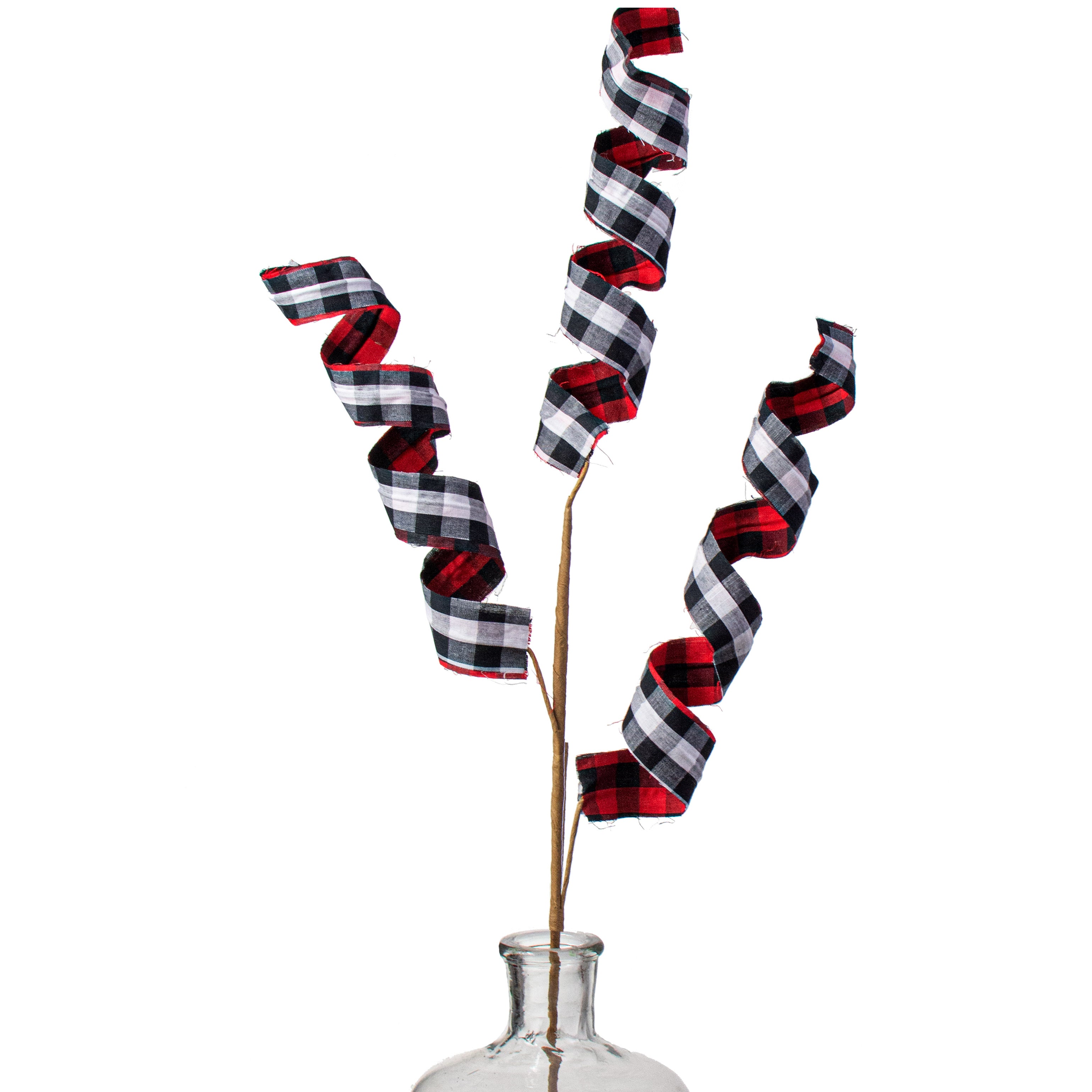 30" Double Sided Plaid Frizzy Curly Spray: Gingham Item Number: 85509GINGHAM