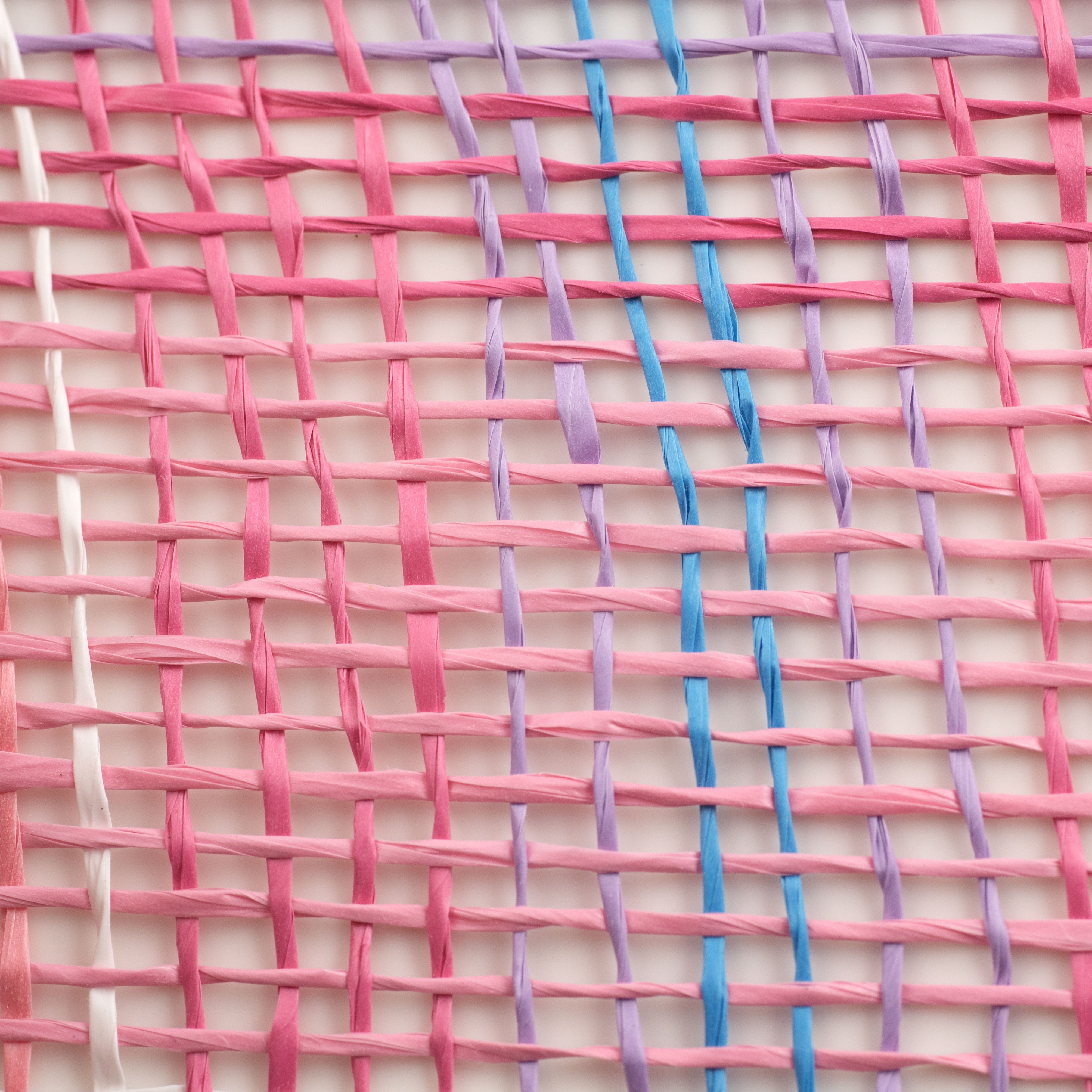 10" Plaid Poly Burlap Mesh: Pink, Fuchsia, Lavender, Blue, White detail photo 3