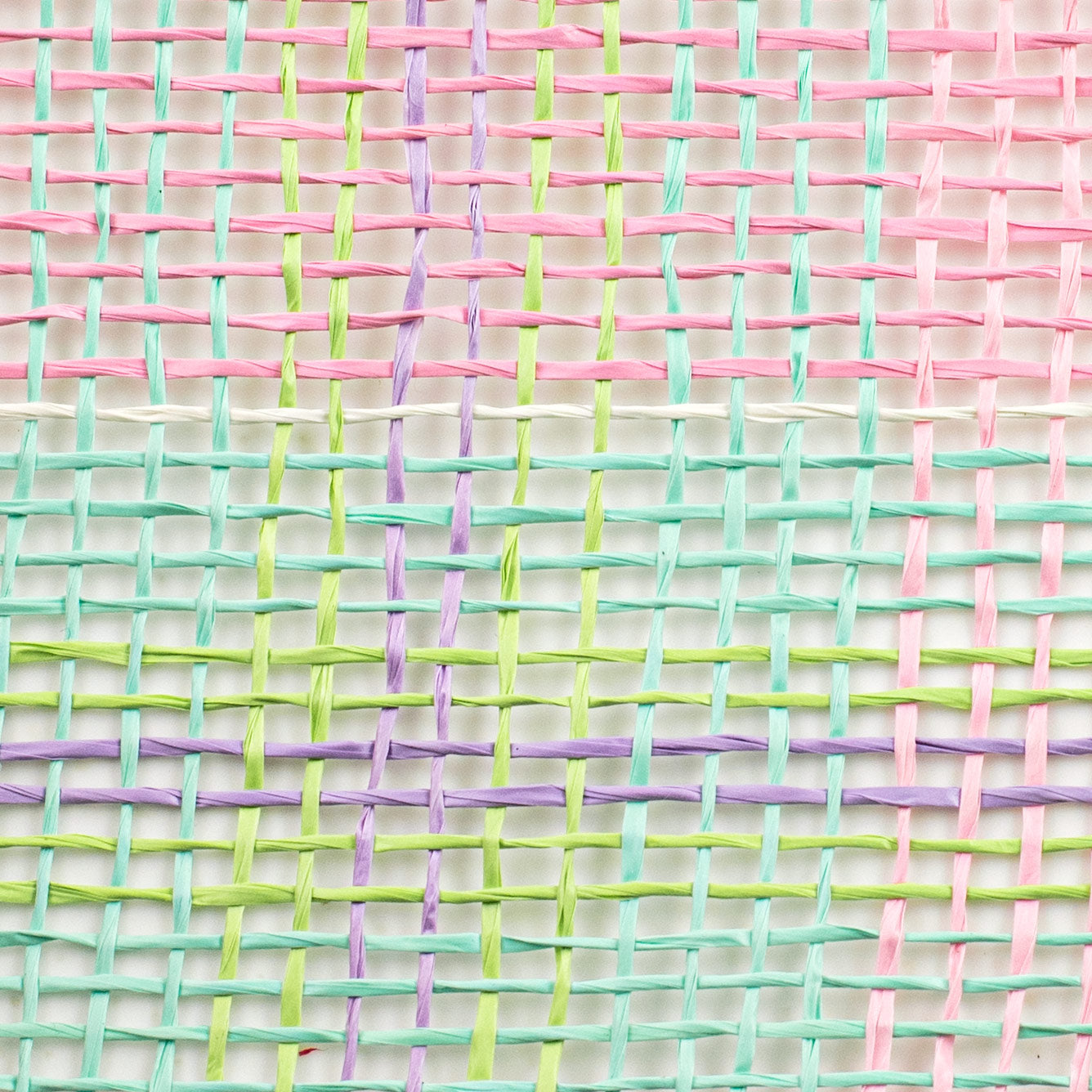 10" Plaid Poly Burlap Mesh: Pink, Turquoise, Fresh Green, Lavender detail photo 3