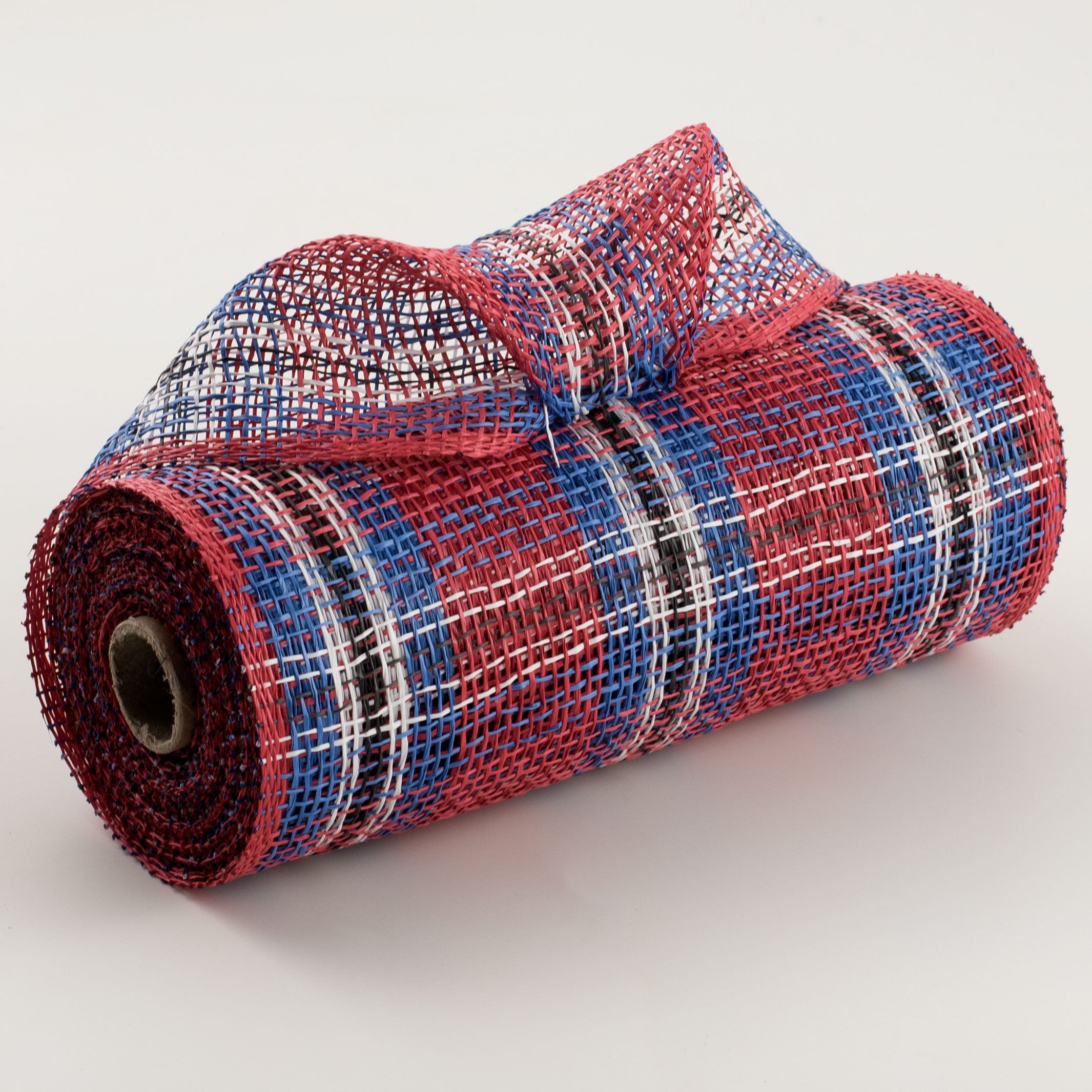 10" Plaid Poly Burlap Mesh: Red, Royal Blue, White, Black Item Number: RP8146