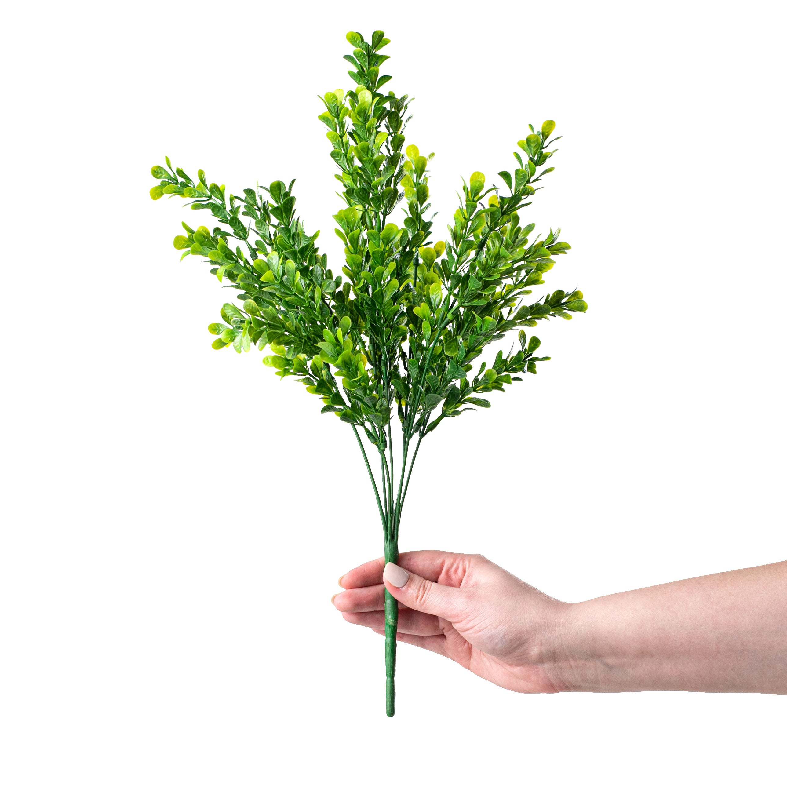 15" Plastic Boxwood Bush detail photo 3