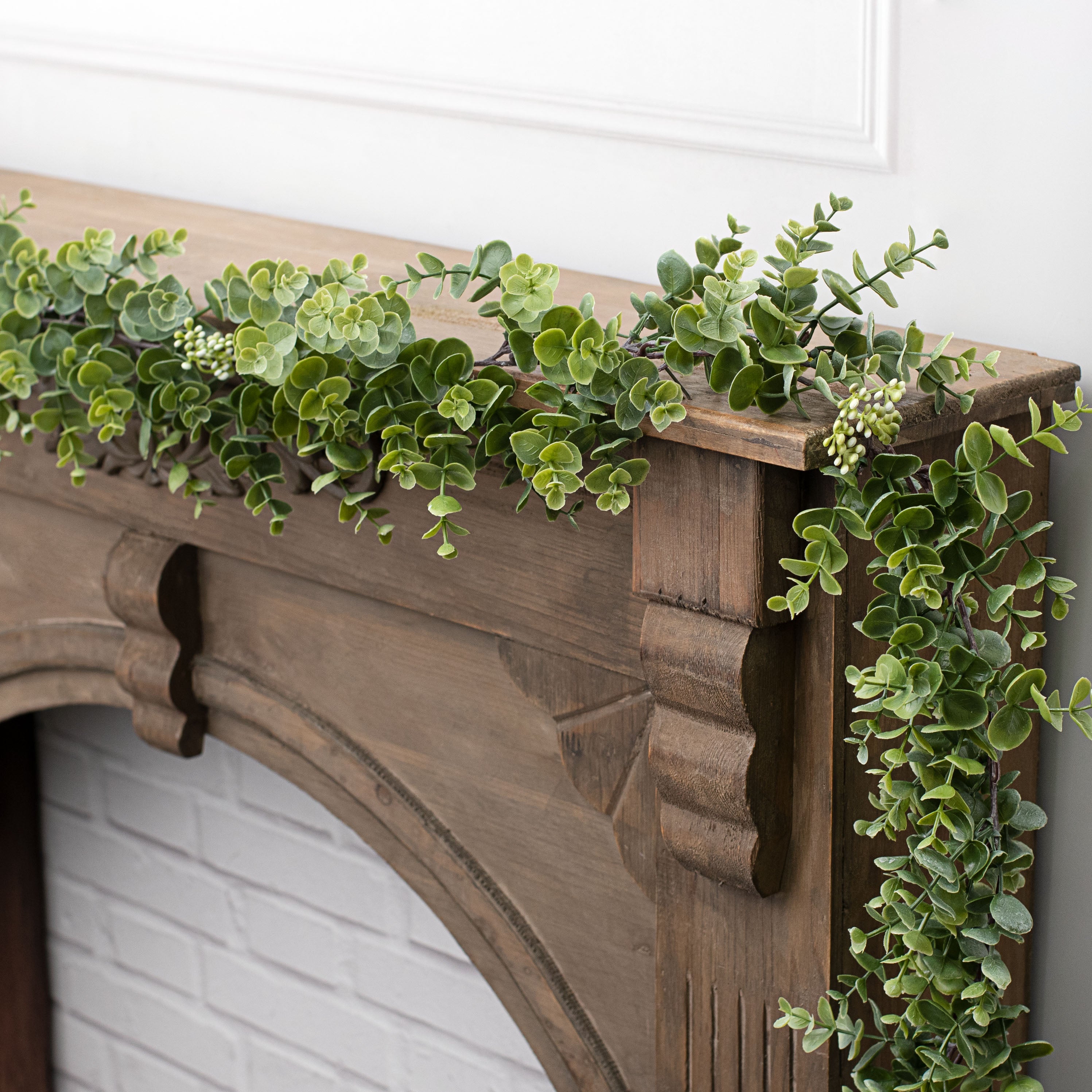 6' Plastic Eucalyptus Garland Lifestyle Photo