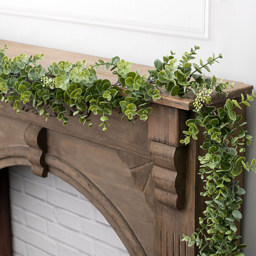 6' Plastic Eucalyptus Garland Lifestyle Photo