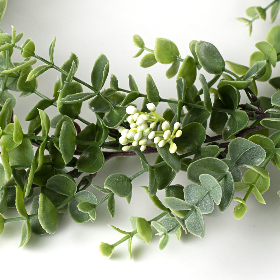 6' Plastic Eucalyptus Garland detail photo 3