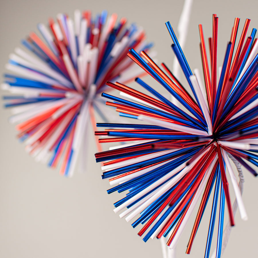 28" Plastic Firework Spray: RWB Lifestyle Photo