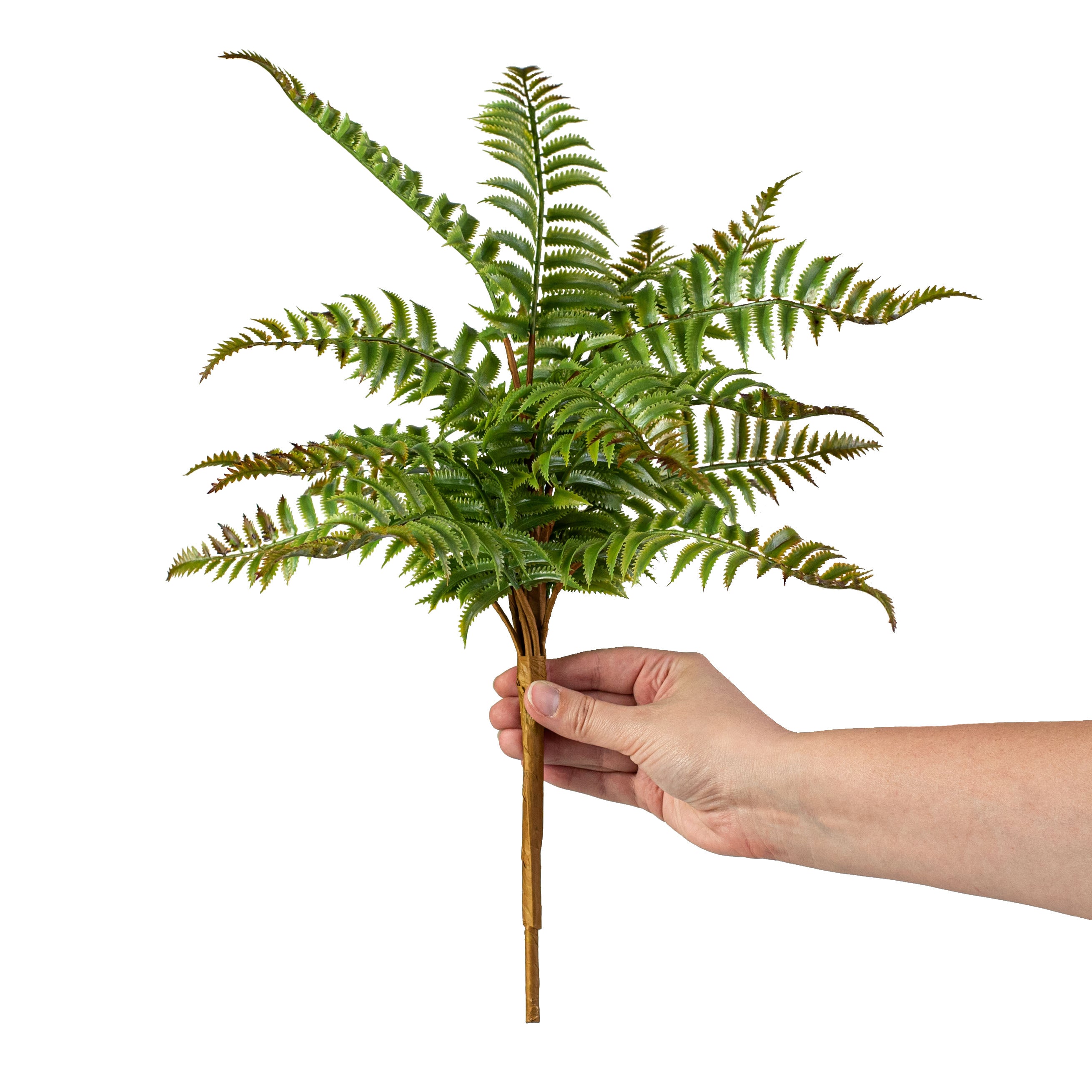 19" Plastic Mini Fern Bush detail photo 3