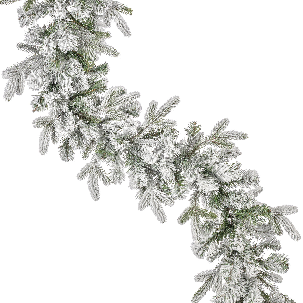 9' Plastic & PVC Mix Snowy Pine Garland: Flocked Item Number: 85228