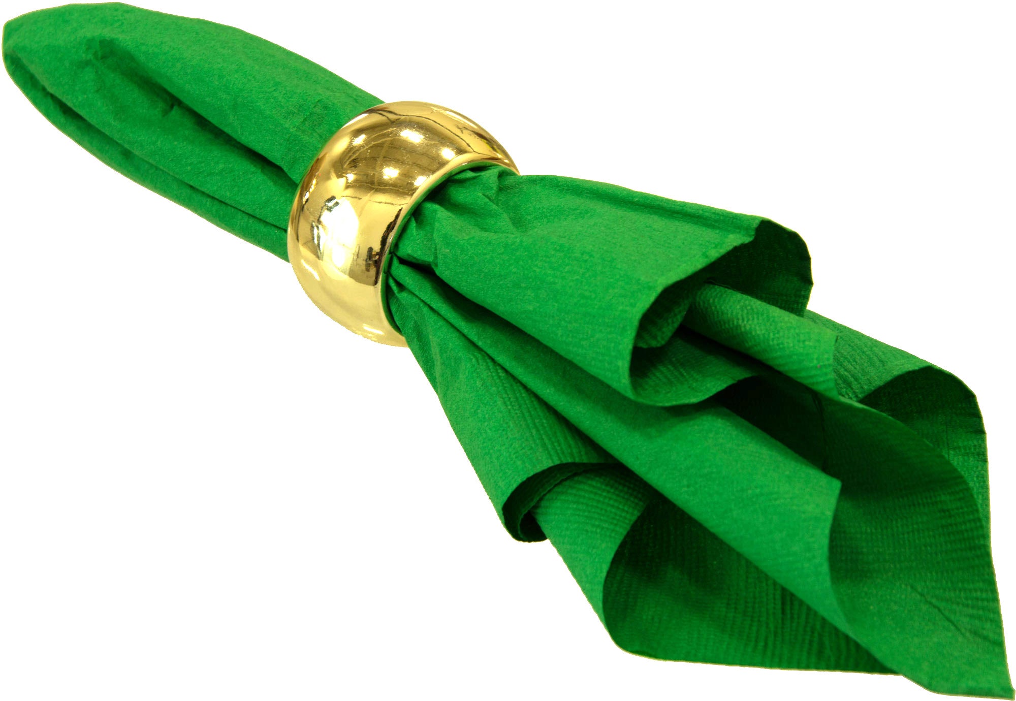 Plastic Round Napkin Rings: Metallic Gold (6) Item Number: 1629-GOLD