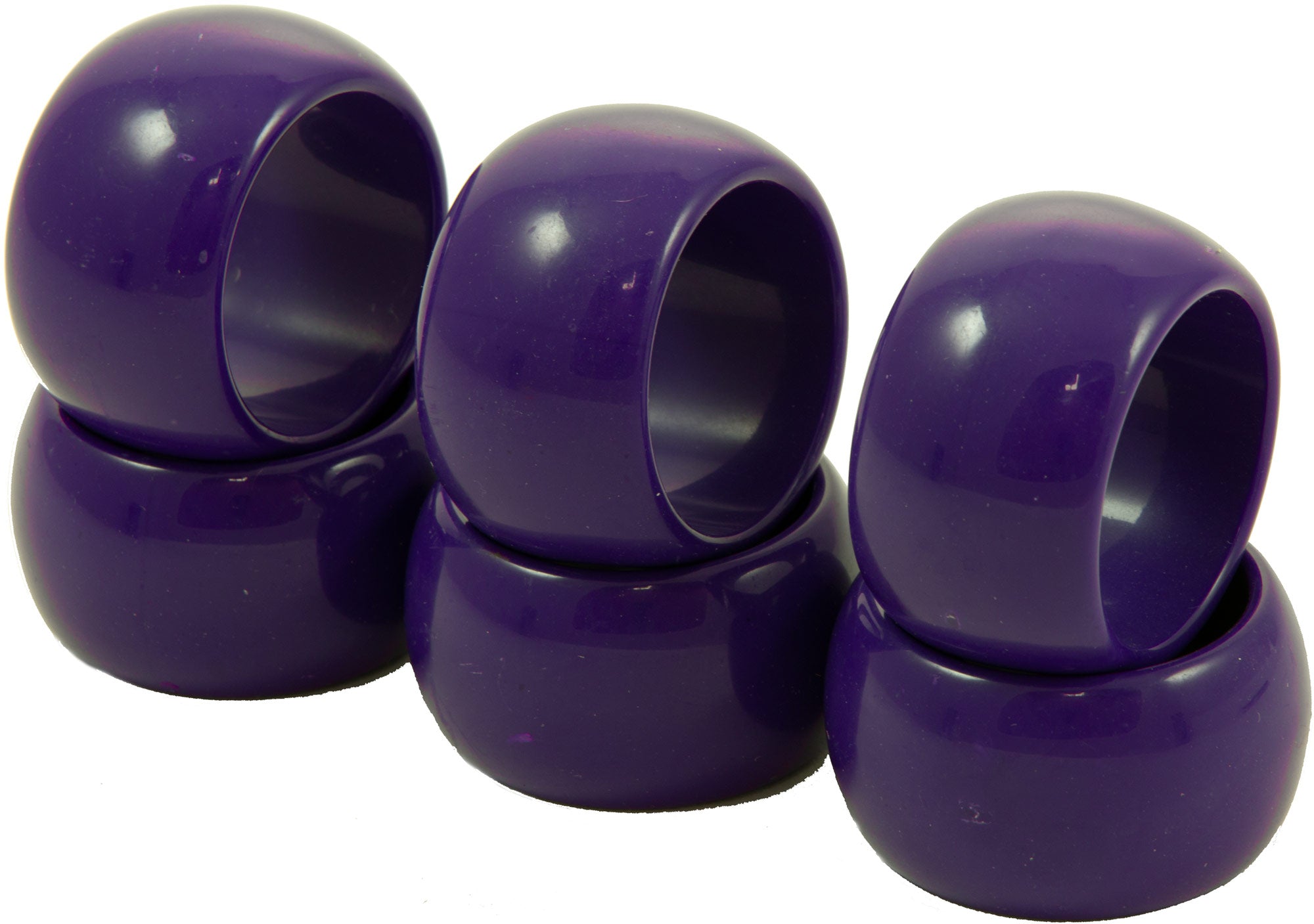 Plastic Round Napkin Rings: Purple (6) Lifestyle Photo