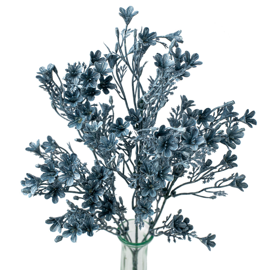 14" Plastic Wax Flower Bush: Blue Item Number: 13539BL