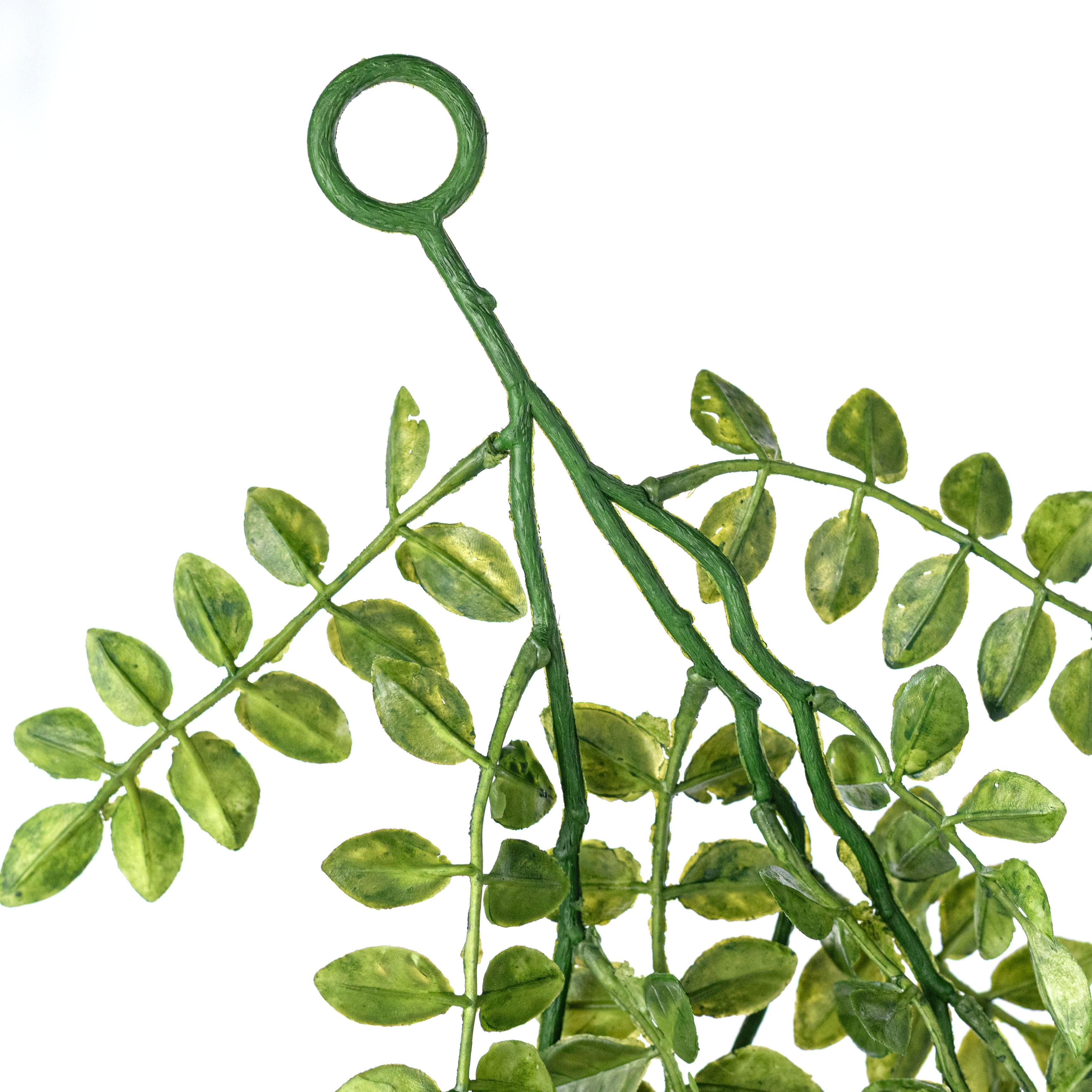 4' Plastic Wisteria Leaves Garland detail photo 5