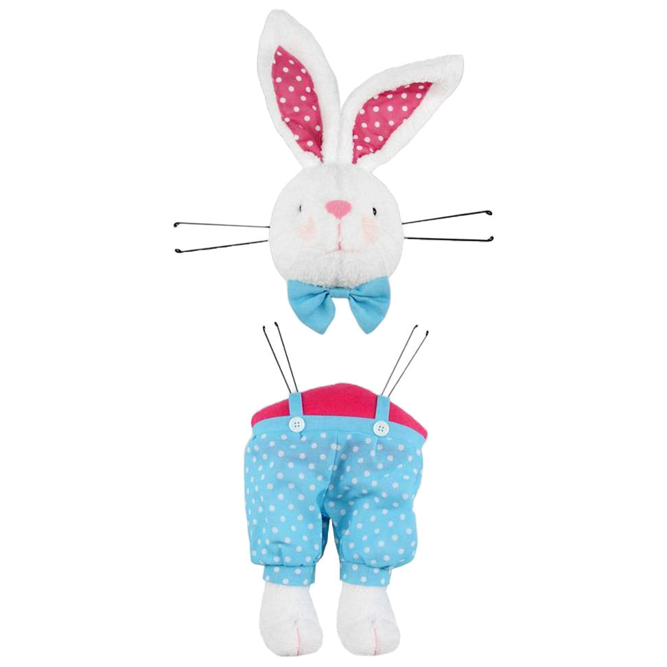 Plush Boy Bunny Wreath Decor Kit (2 Pieces) Item Number: HE7188