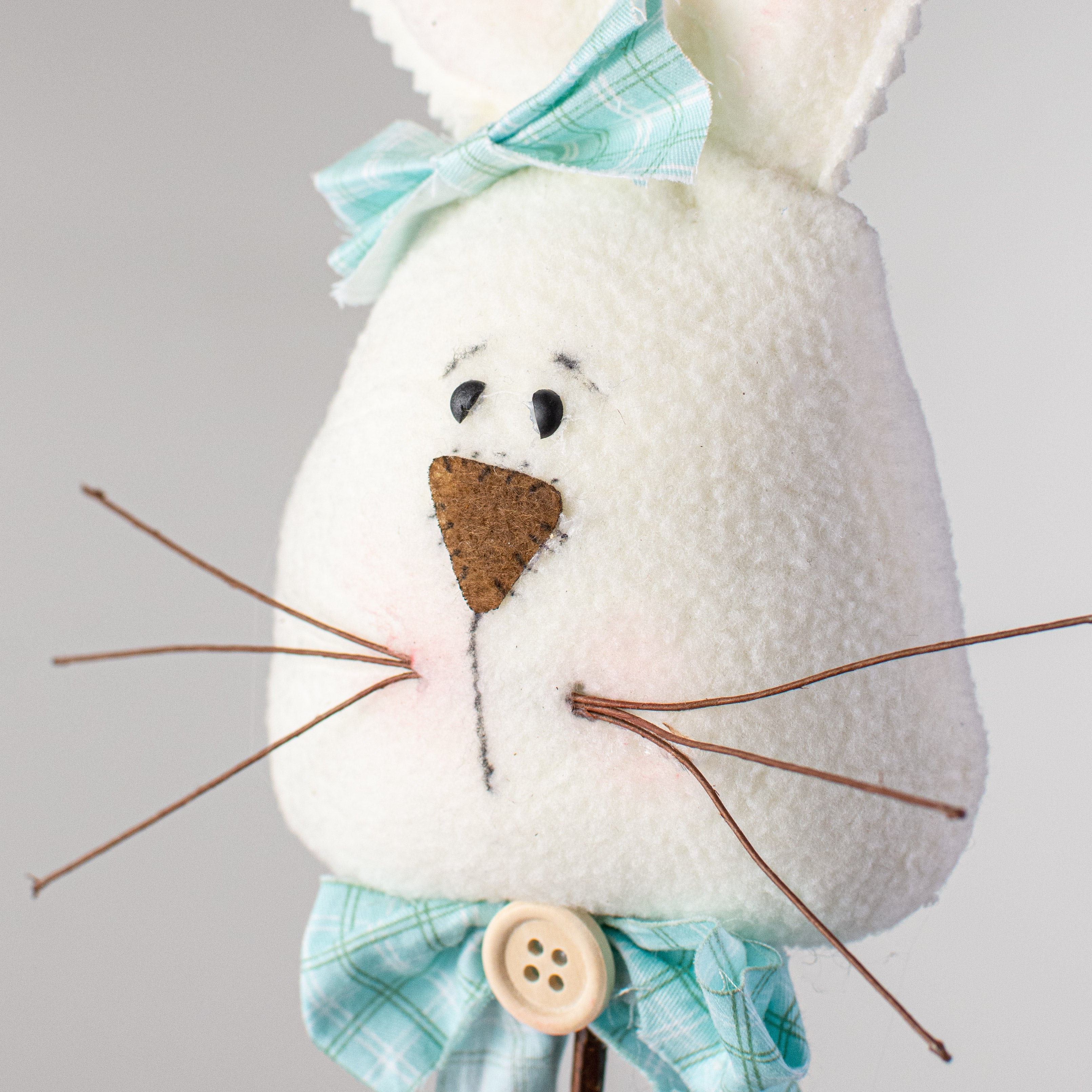 20" Plush Bunny Head Pick: Light Blue Lifestyle Photo