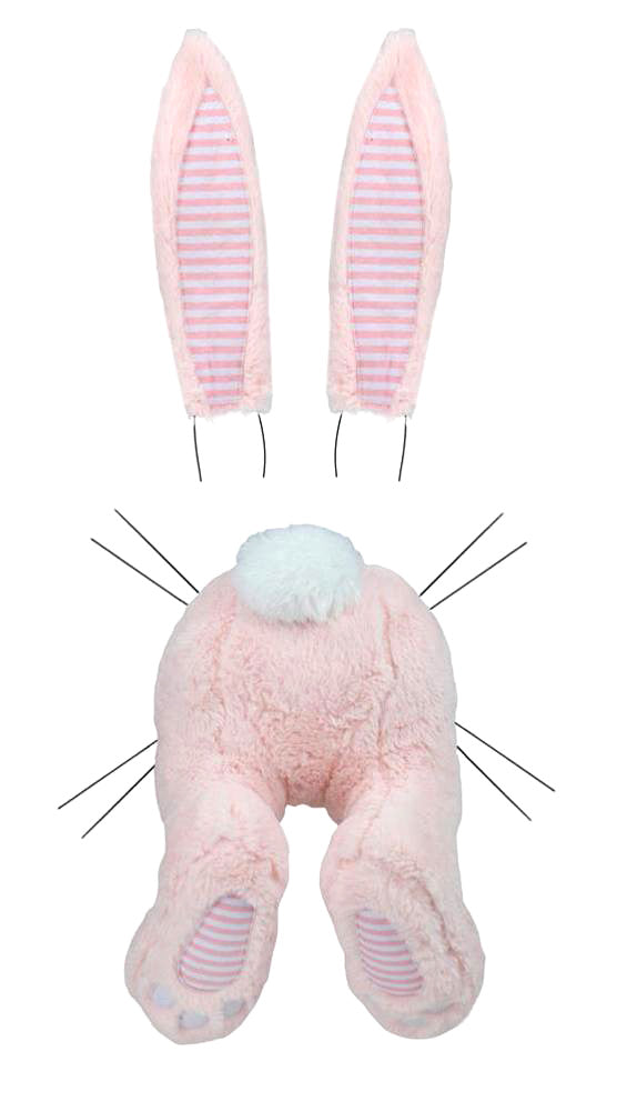 Plush Bunny Wreath Decoration: Light Pink & White Item Number: HE724915