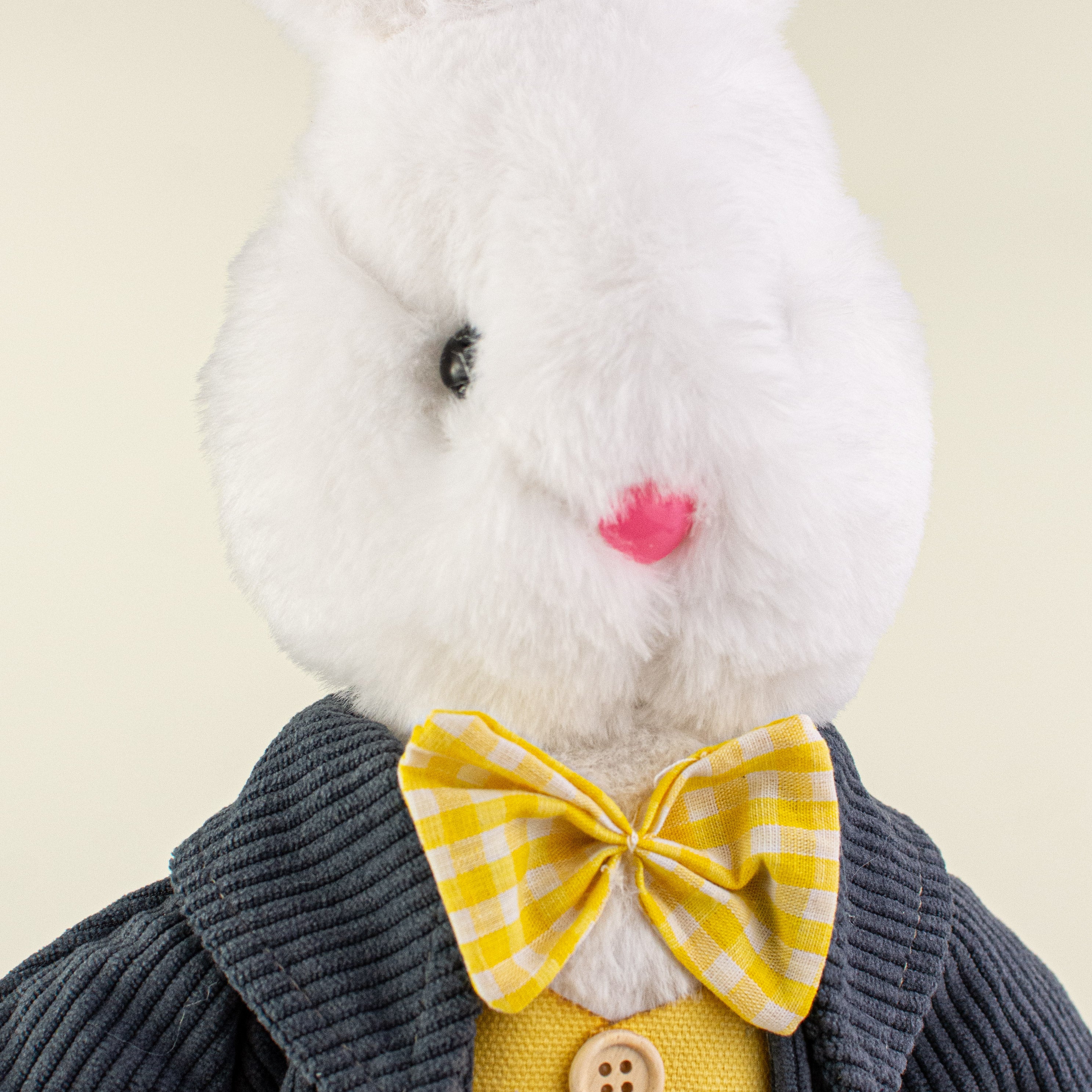 18" Plush Dapper Corduroy Bunny detail photo 3
