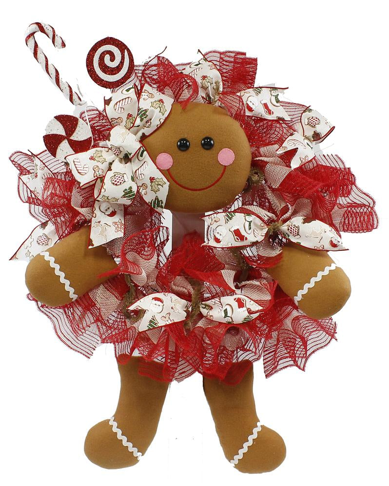 Plush Gingerbread Wreath Accent detail photo 3