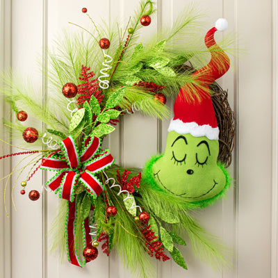 21" Plush Green Monster Head Ornament Lifestyle Photo