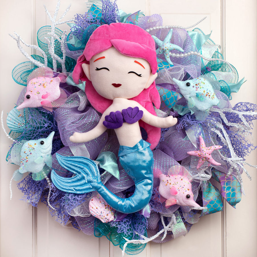 19" Plush Mermaid Decoration Lifestyle Photo