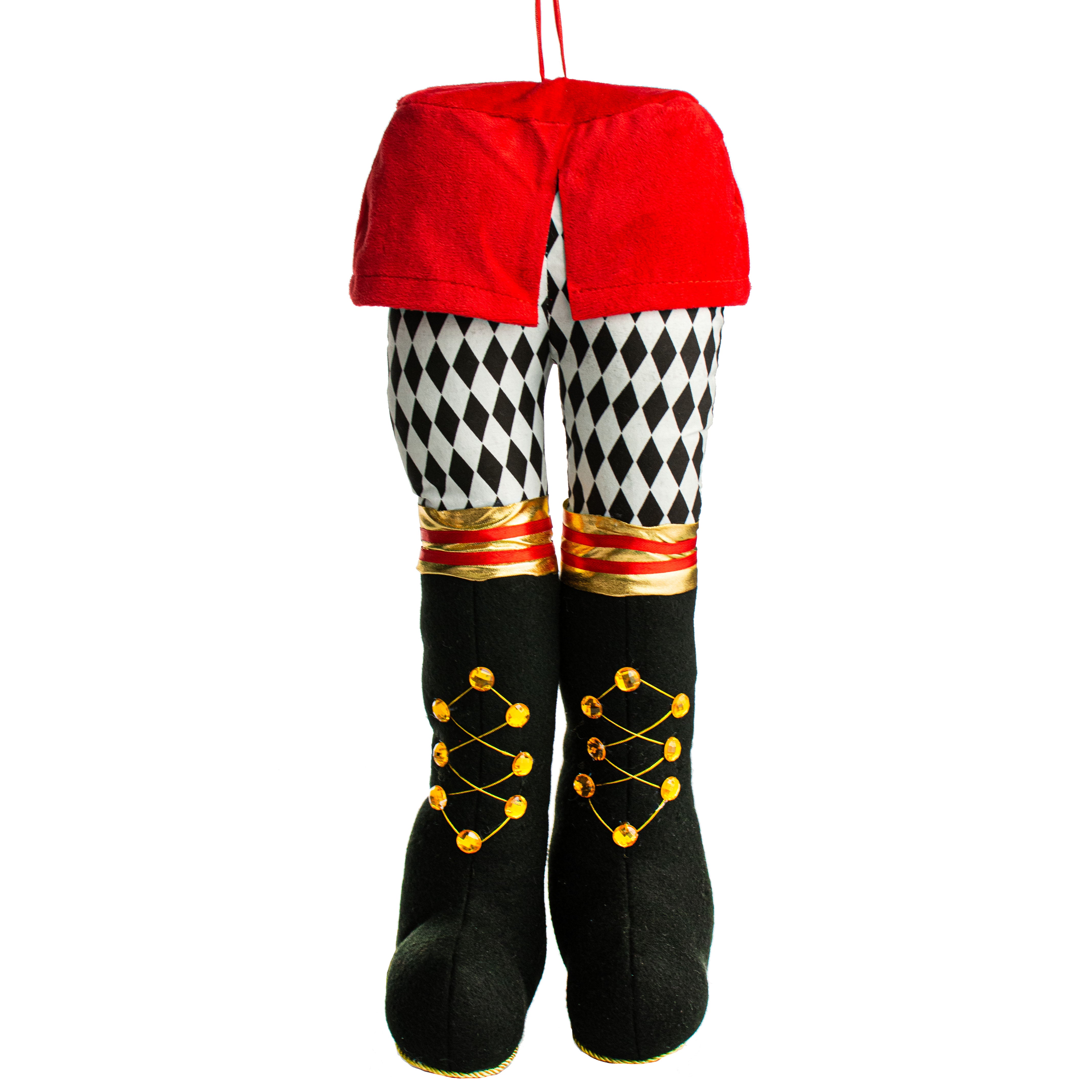 18" Plush Nutcracker Legs: Harlequin Item Number: 84859BKWT