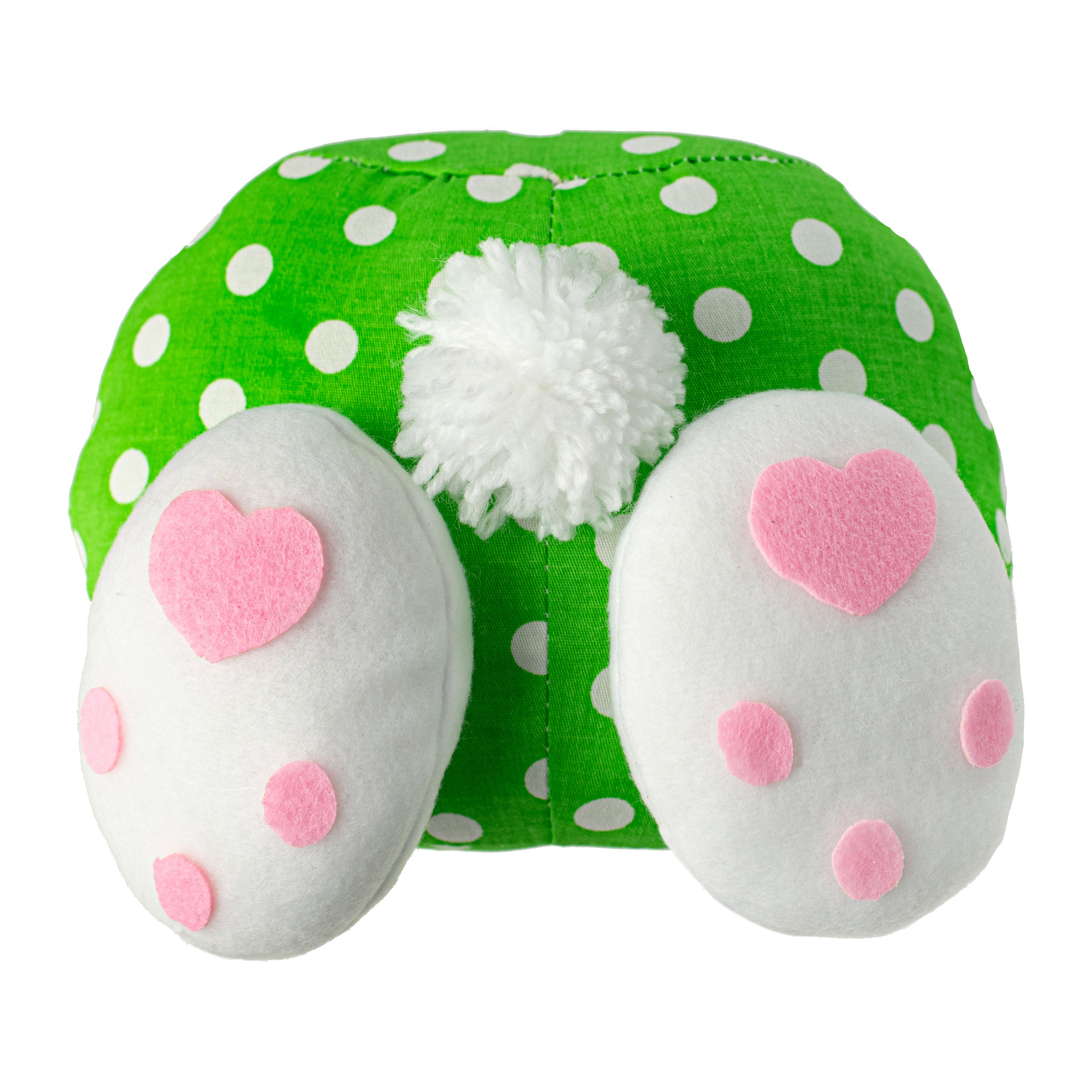 8" Plush Polka Dot Bunny Butt: Lime Green Item Number: 62707GN