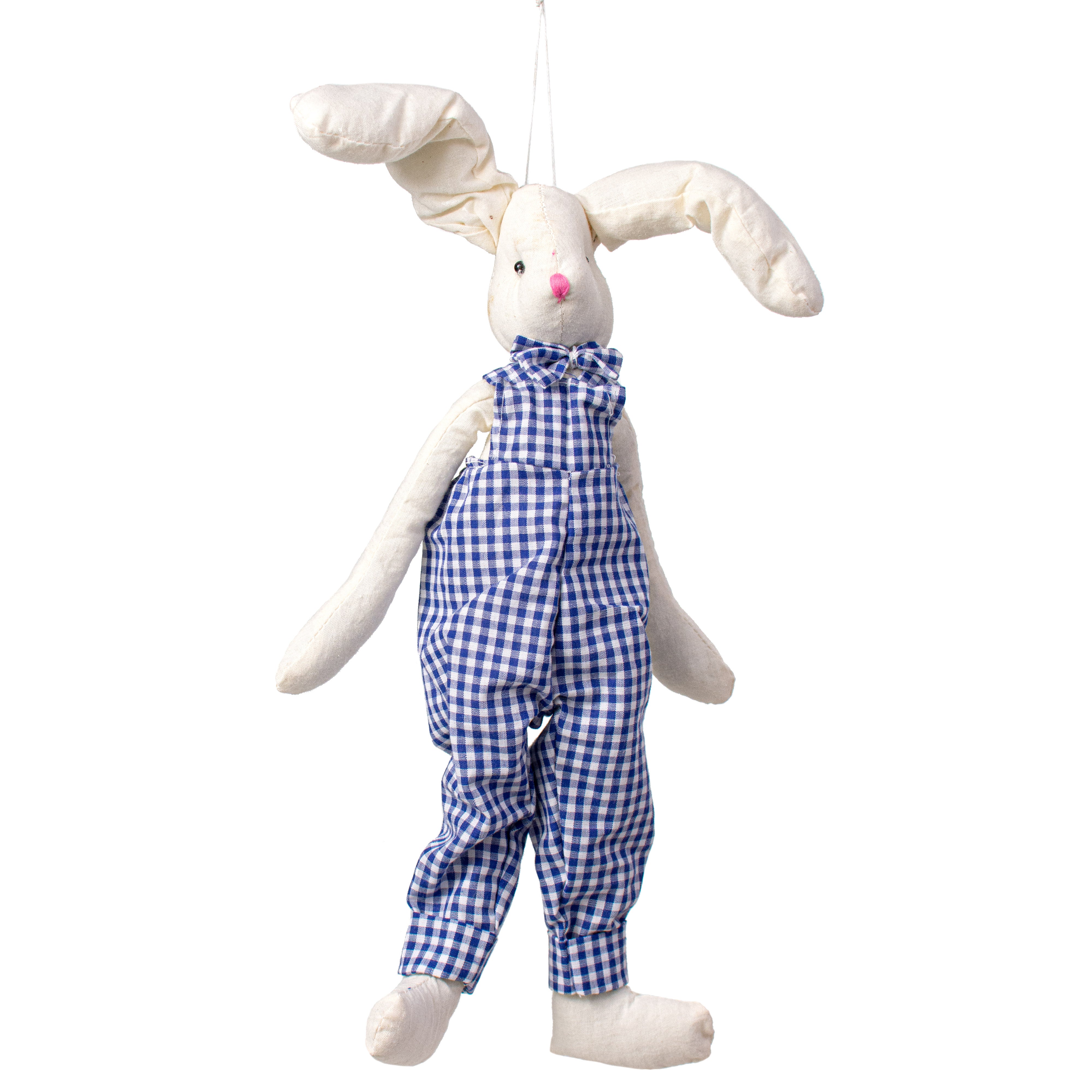 18" Plush Rabbit Decoration: Blue Item Number: 62558BL