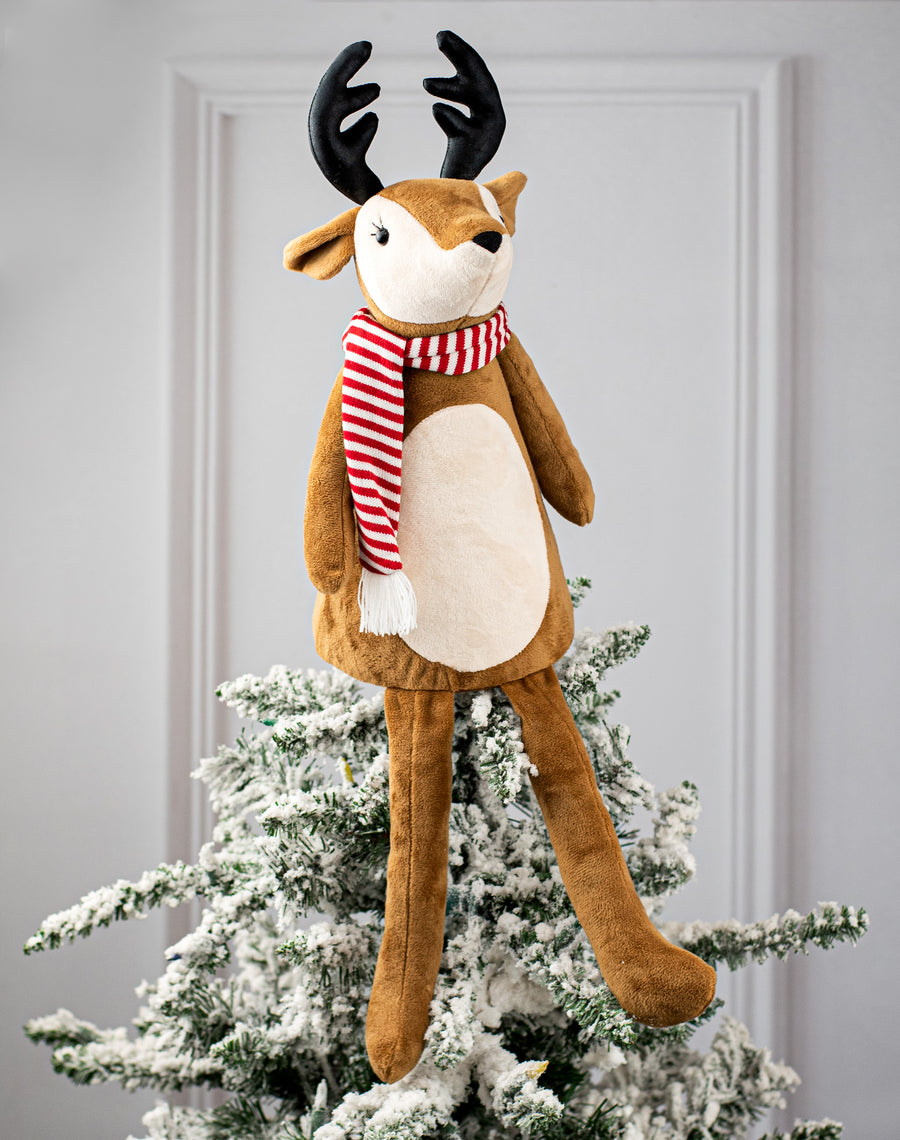 23" Plush Reindeer Tree Topper Lifestyle Photo