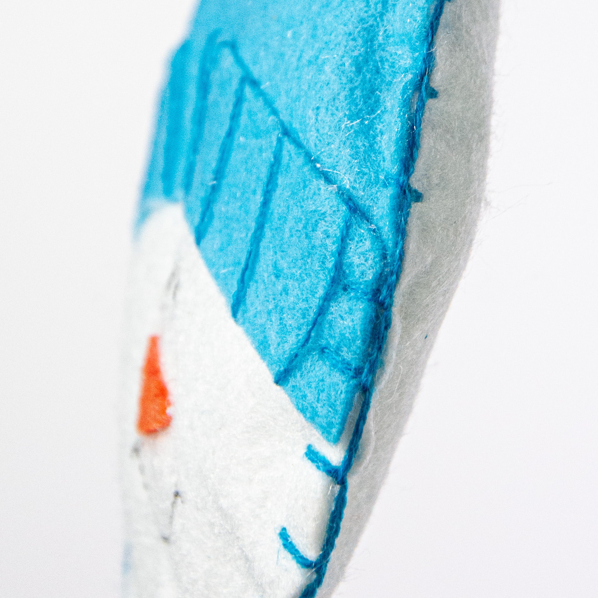 25" Plush Snowman Head Spray: Blue detail photo 4
