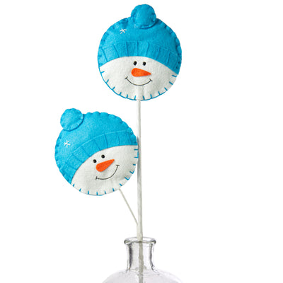 25" Plush Snowman Head Spray: Blue Item Number: 85706BL