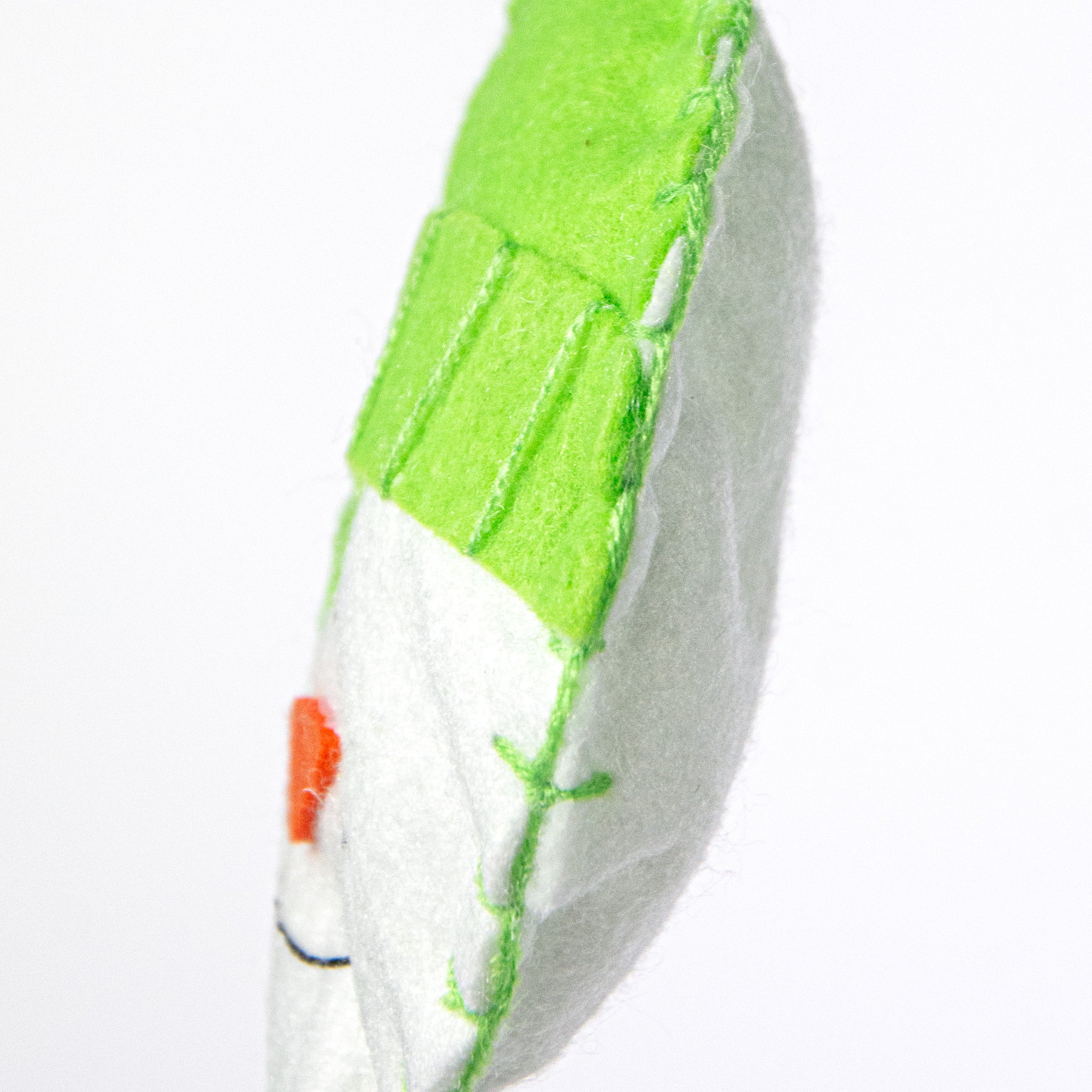 25" Plush Snowman Head Spray: Green detail photo 4