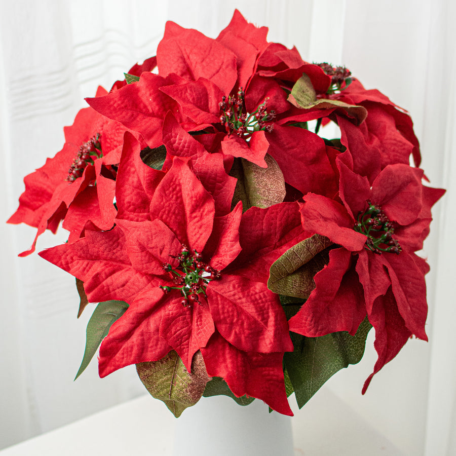 21" Poinsettia Bush: Red Item Number: 85177RD