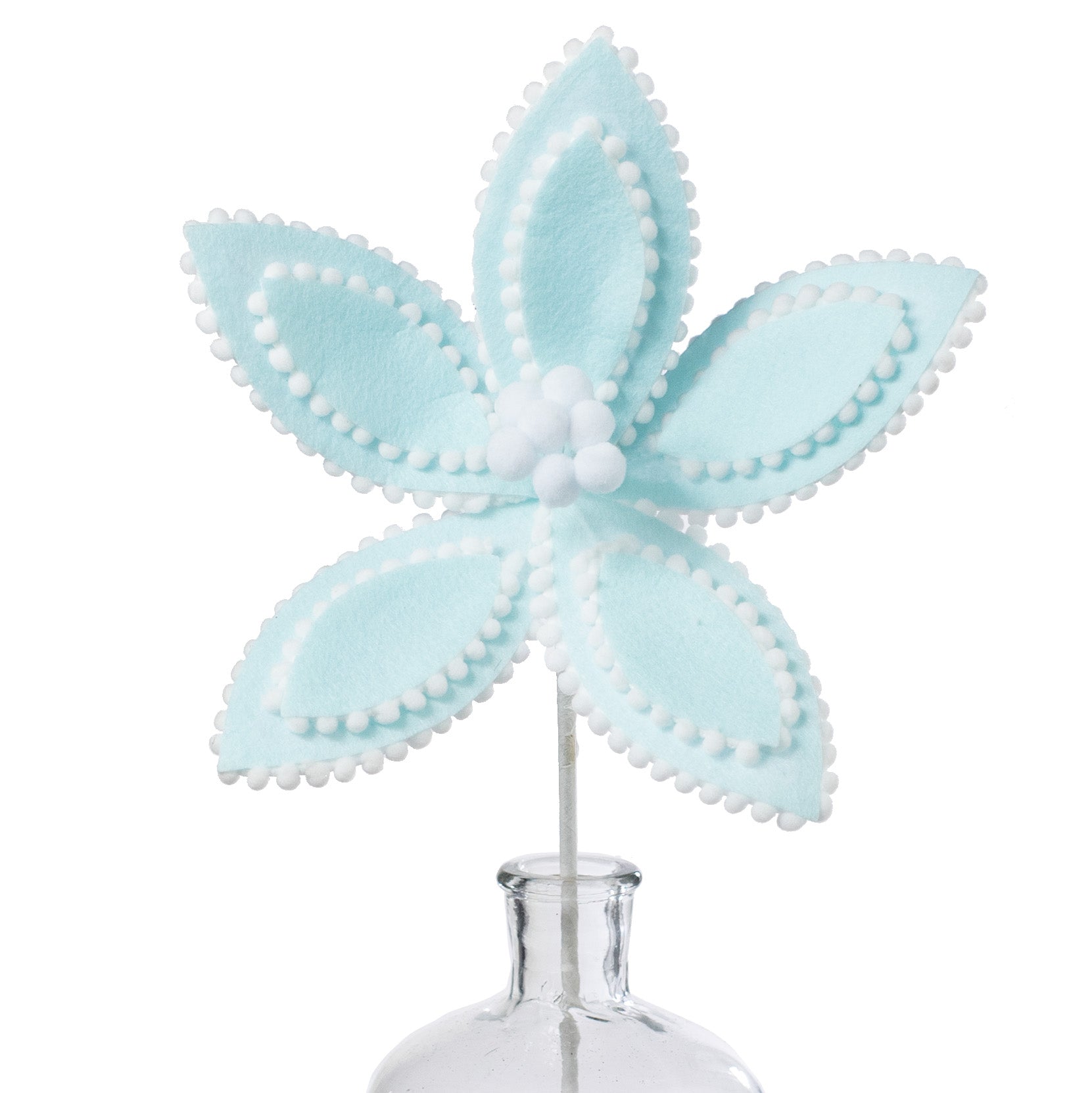 22" Poinsettia Stem: Light Blue Item Number: 187207