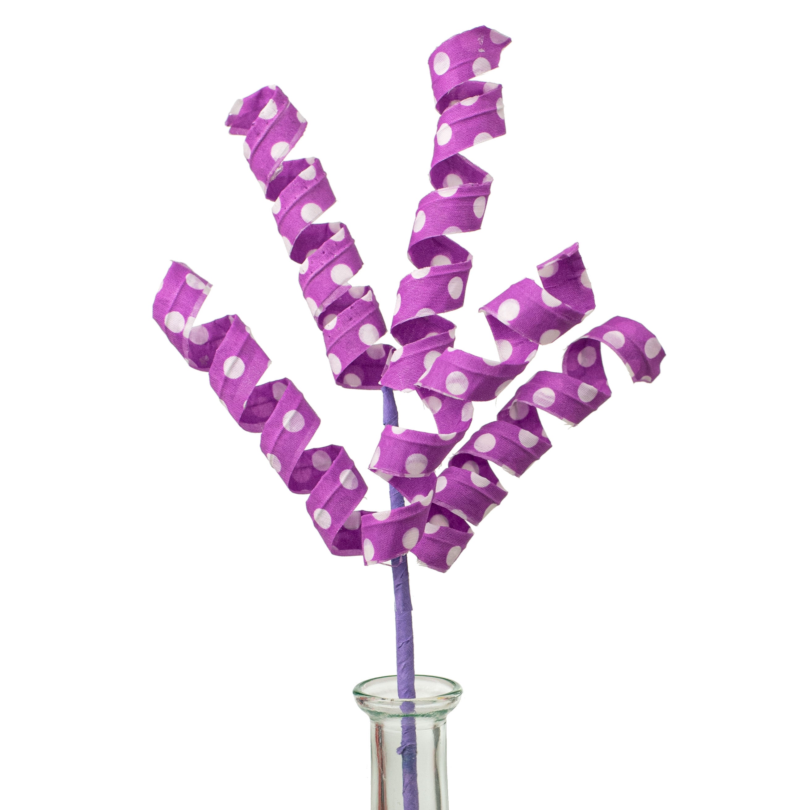 16" Polka Dot Curly Pick: Purple Item Number: 62594PU
