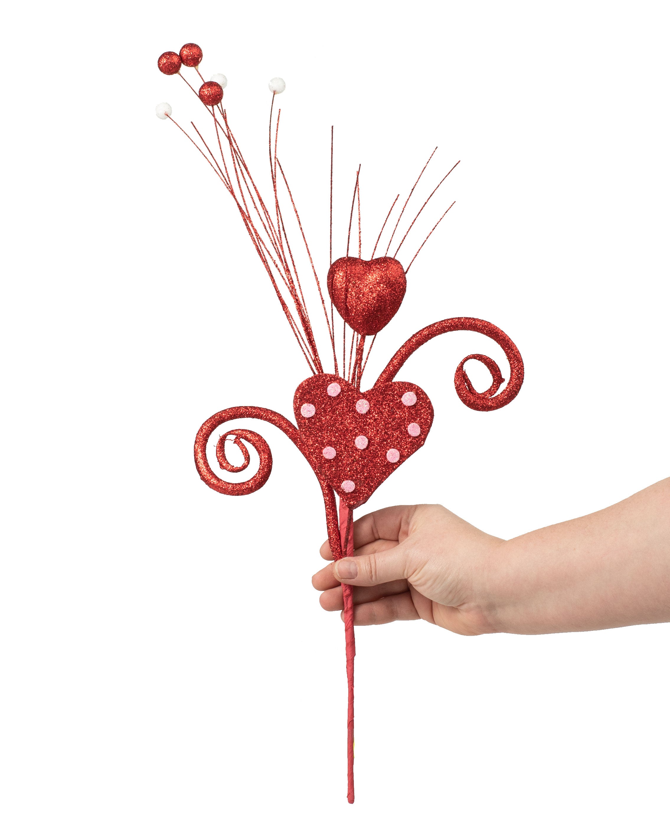 19" Polka Dot Heart & Swirl Spray detail photo 3