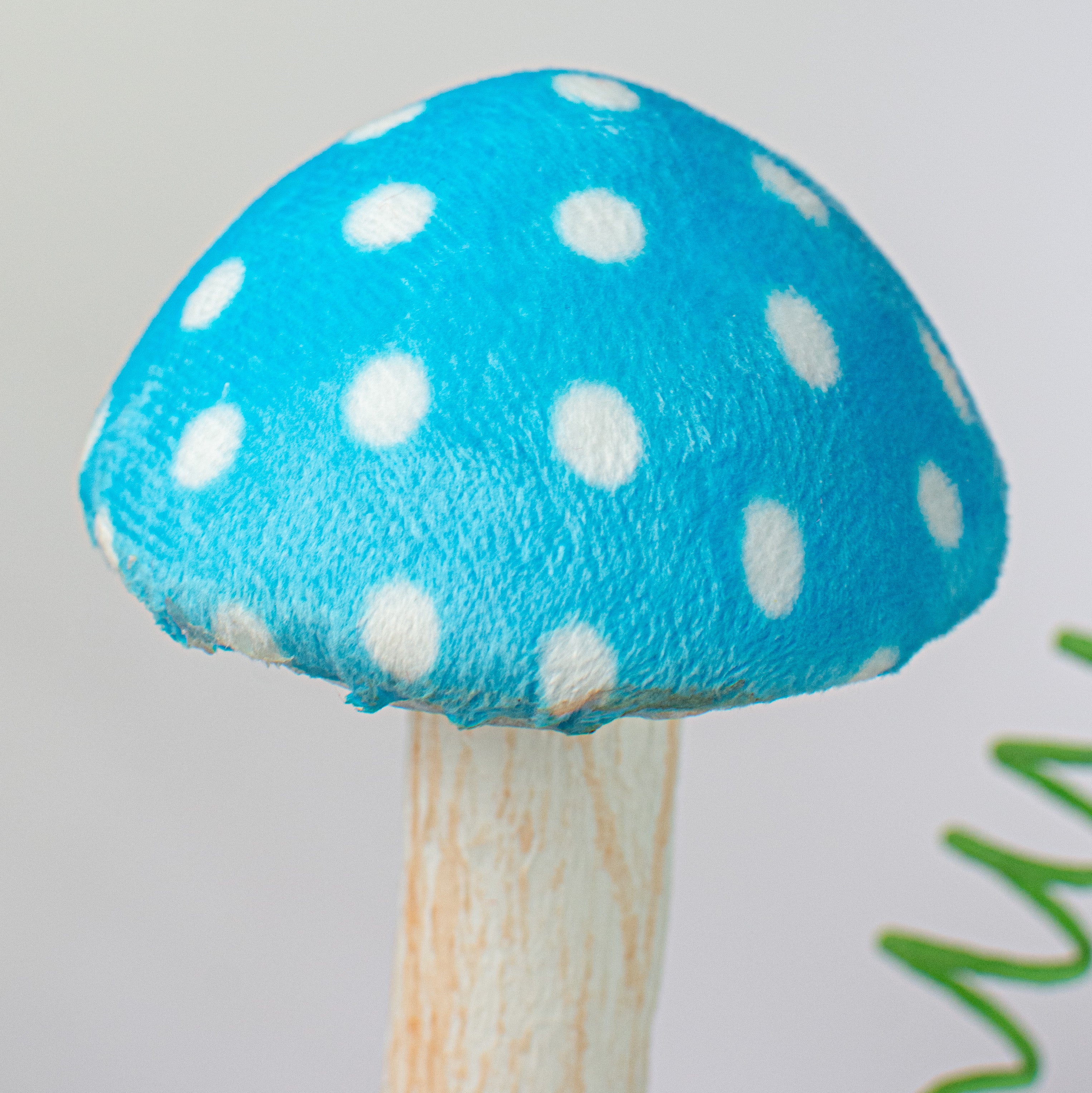 22" Polka Dot Mushroom Spray: Blue Lifestyle Photo